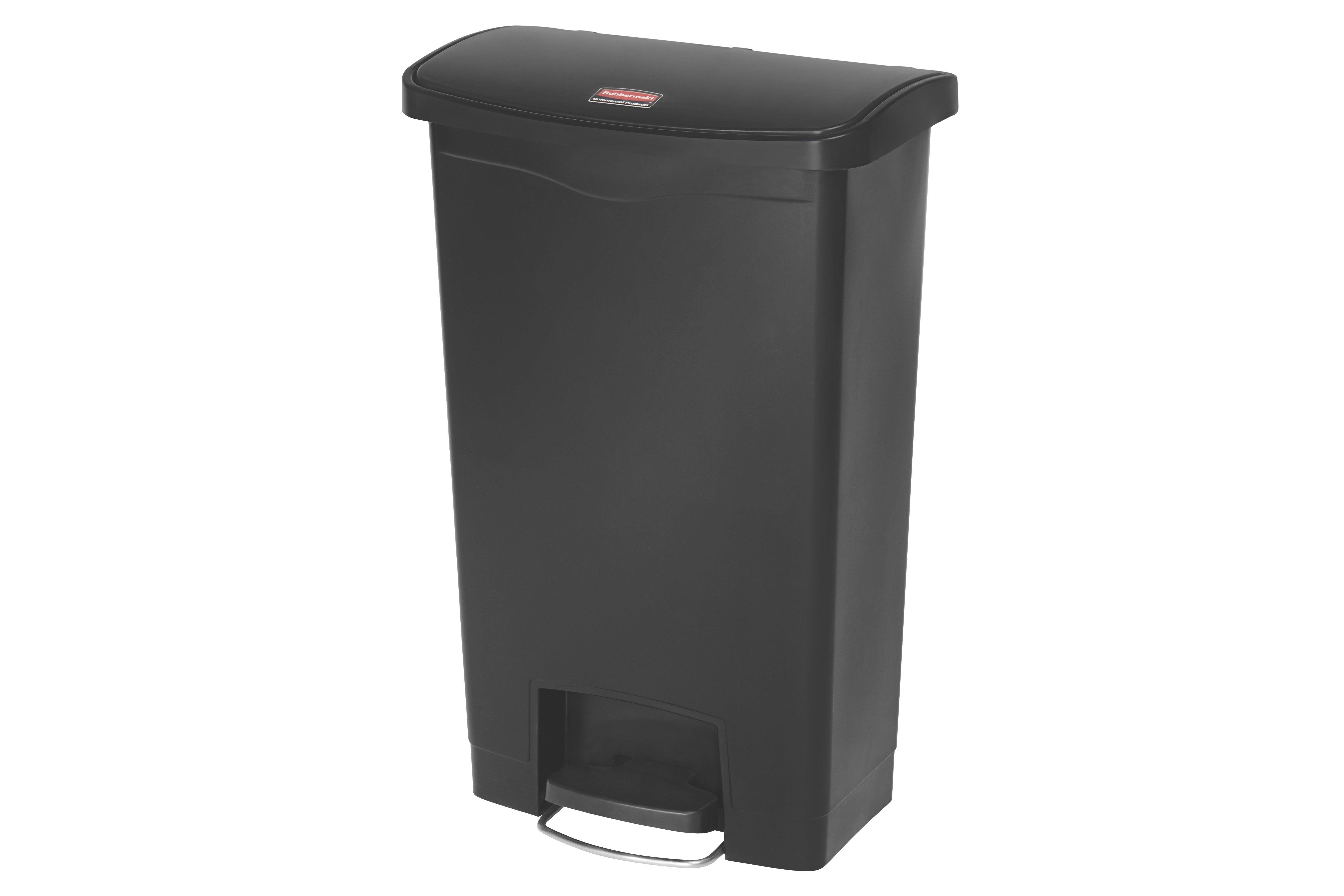 Front Step Slim Jim Bin Black 50L