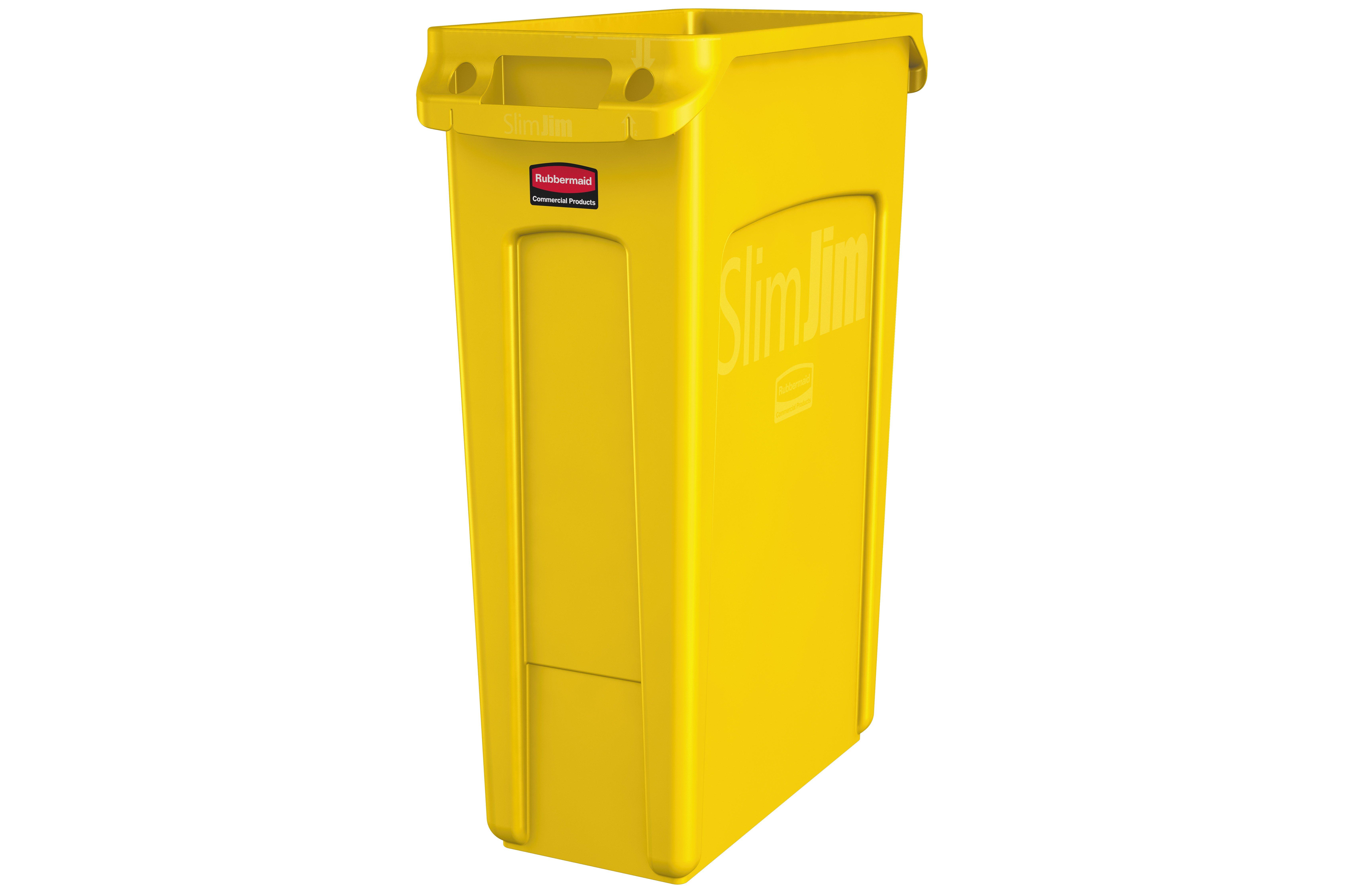 Yellow Slim Jim Bin 87 Litre