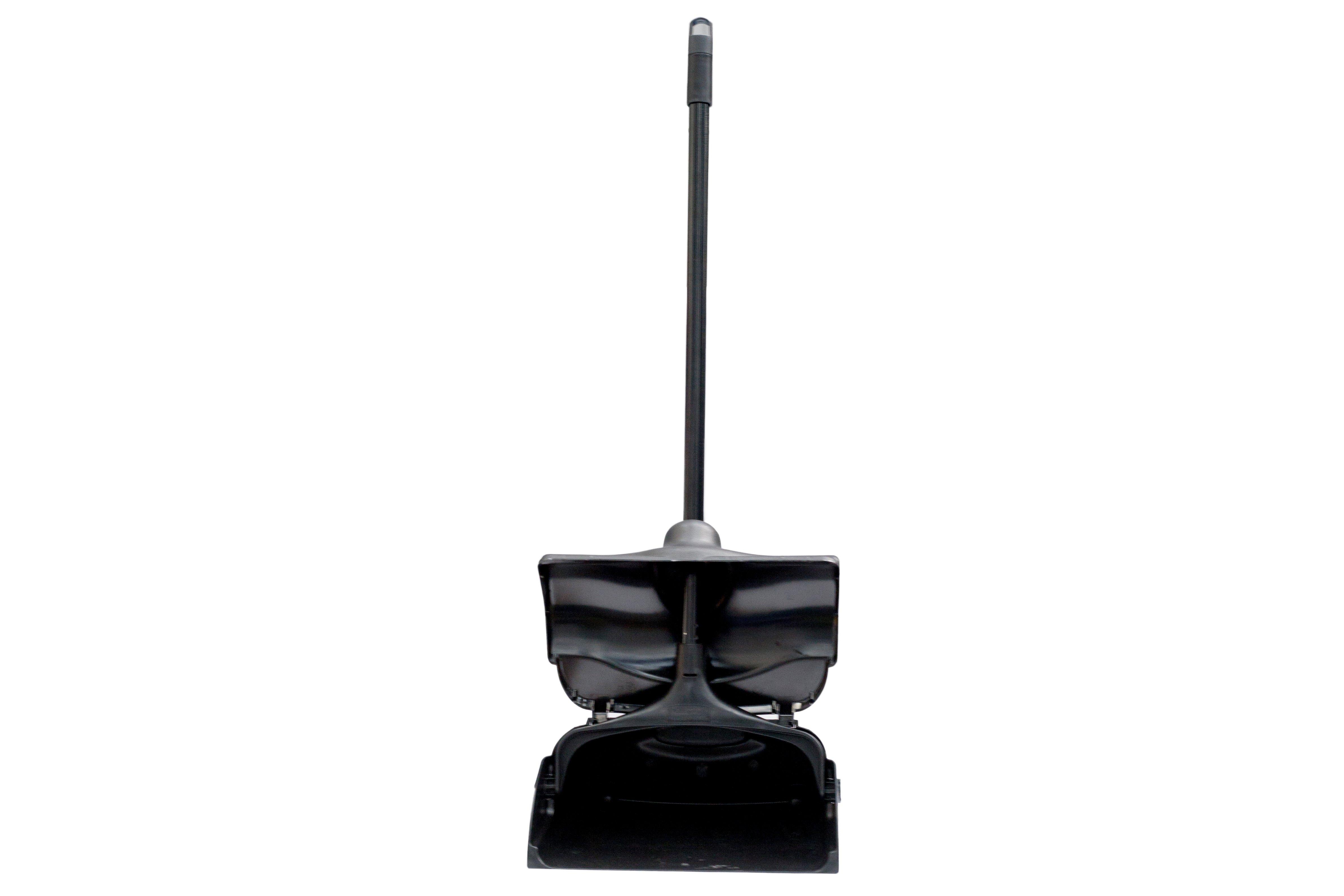 Black Lobby Dustpan with Lid