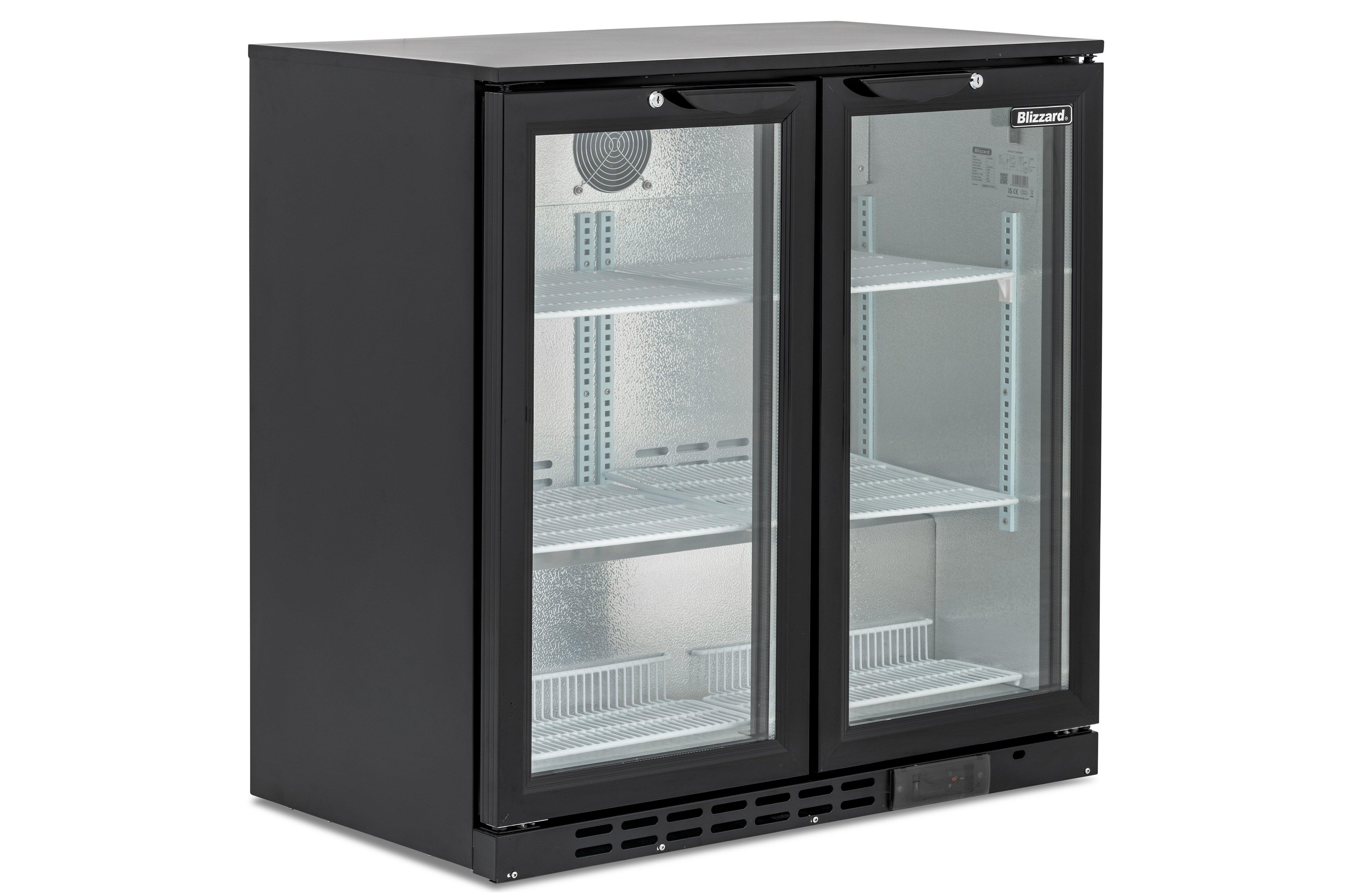 Blizzard BAR2 Double Door Black Bottle Cooler