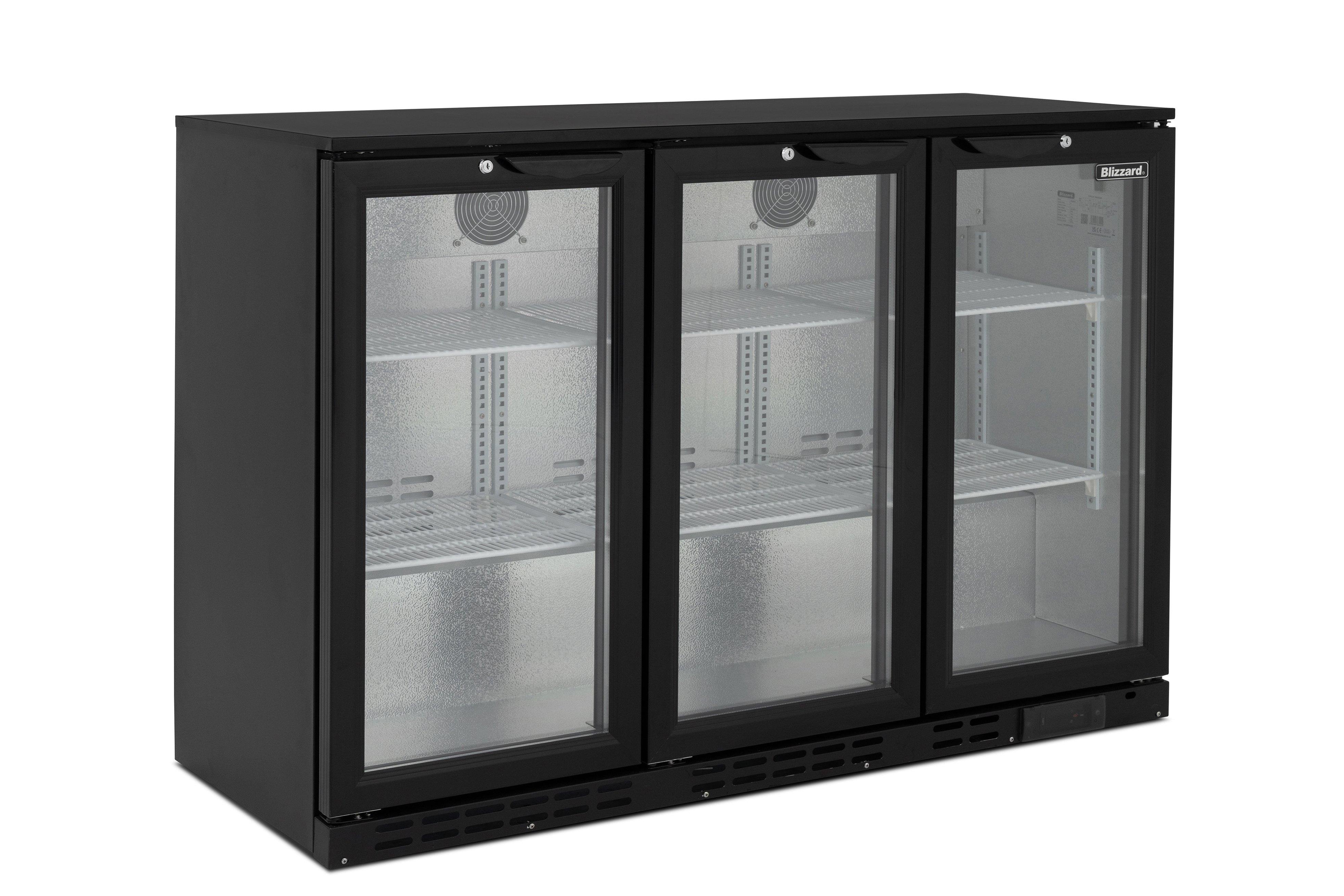 Blizzard BAR3 Triple Door Black Bottle Cooler
