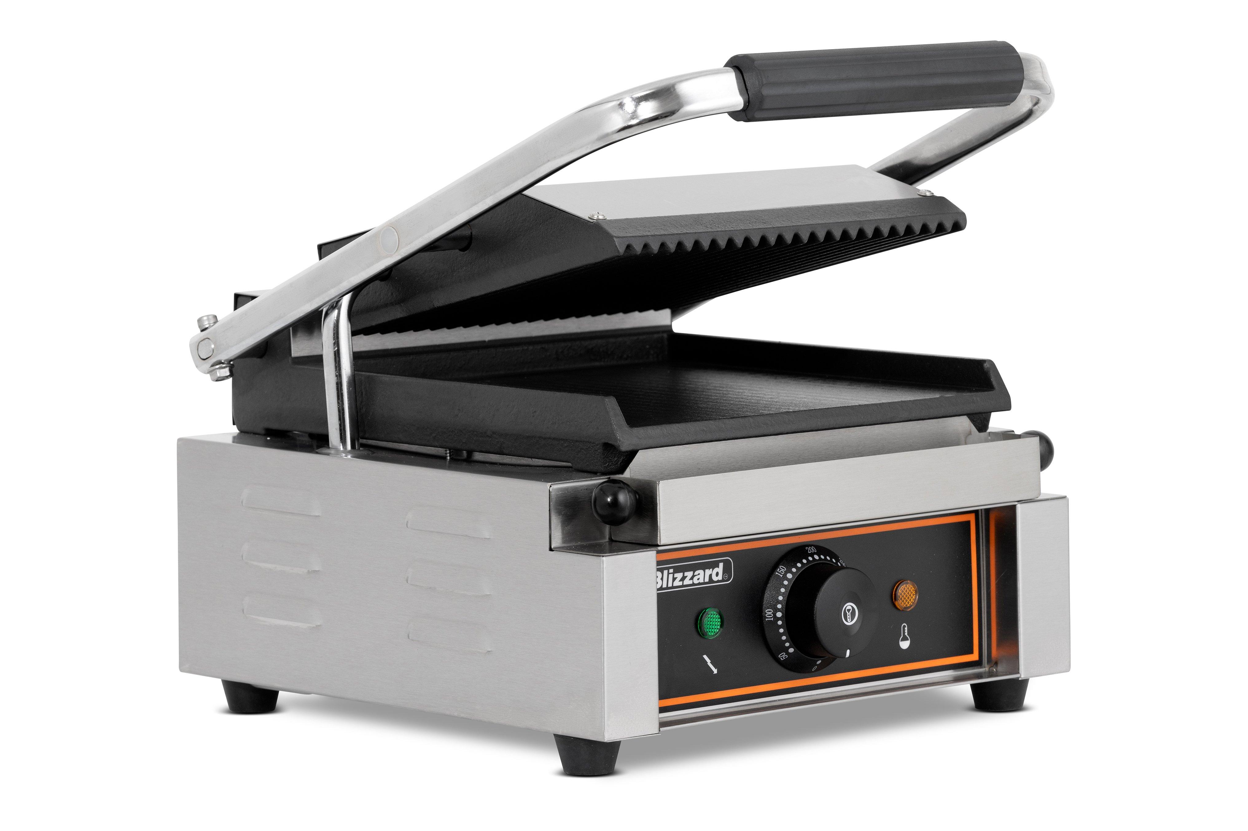 Blizzard BRSCG1 Single Contact Grill (Ribbed Top/Smooth Bottom)