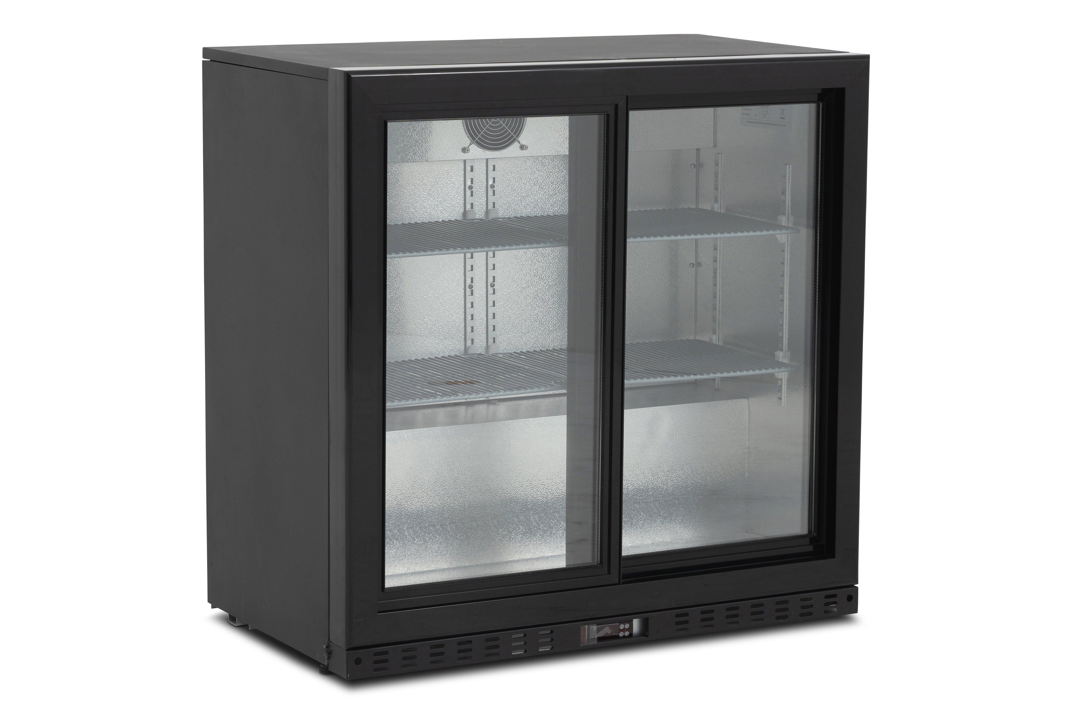 Koldbox KBC2SL Double Sliding Door Black Bottle Cooler