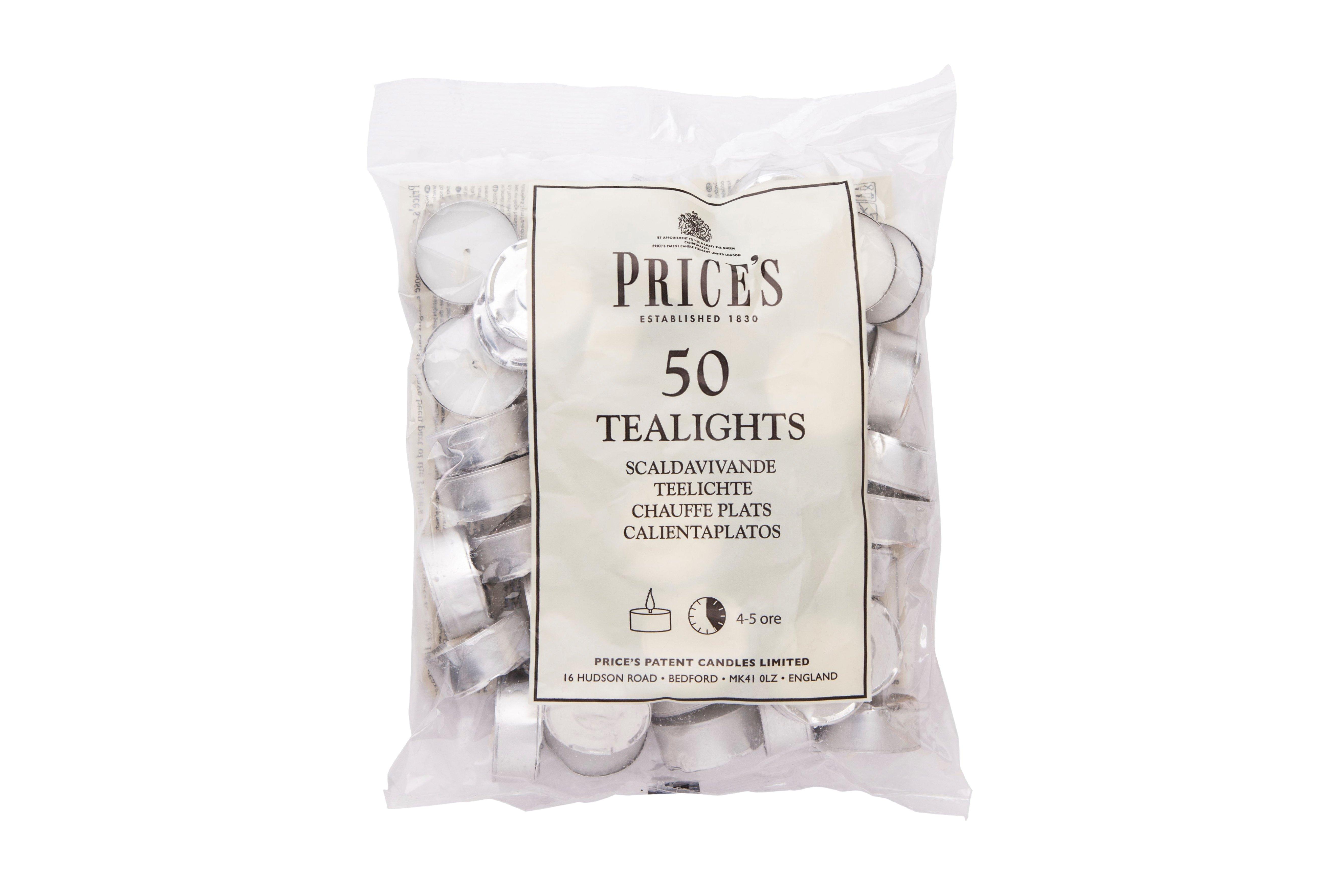 Prices Candles White Tealights (up to 5 hour burn time)