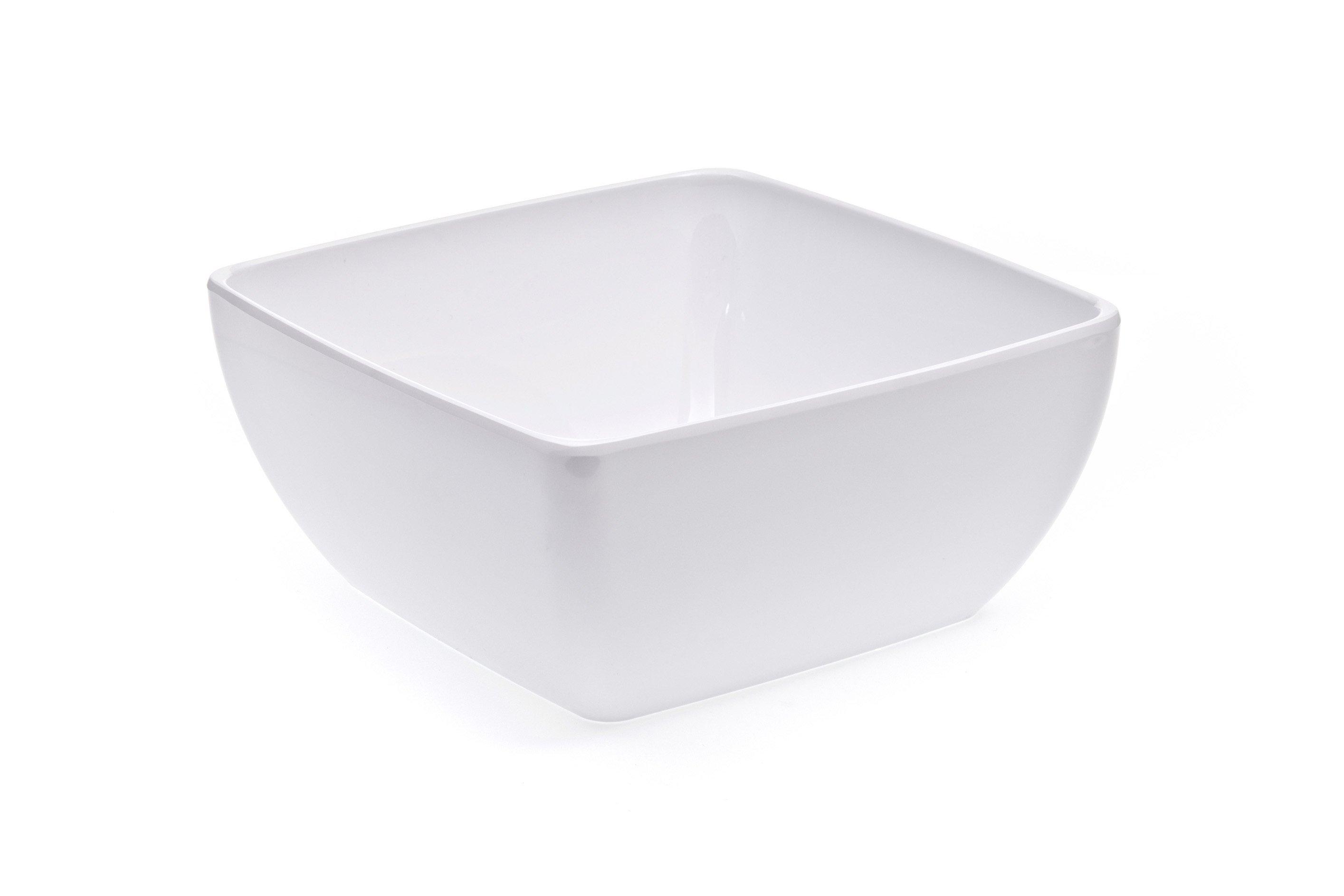 QM Medium White Square Melamine Deli Dish