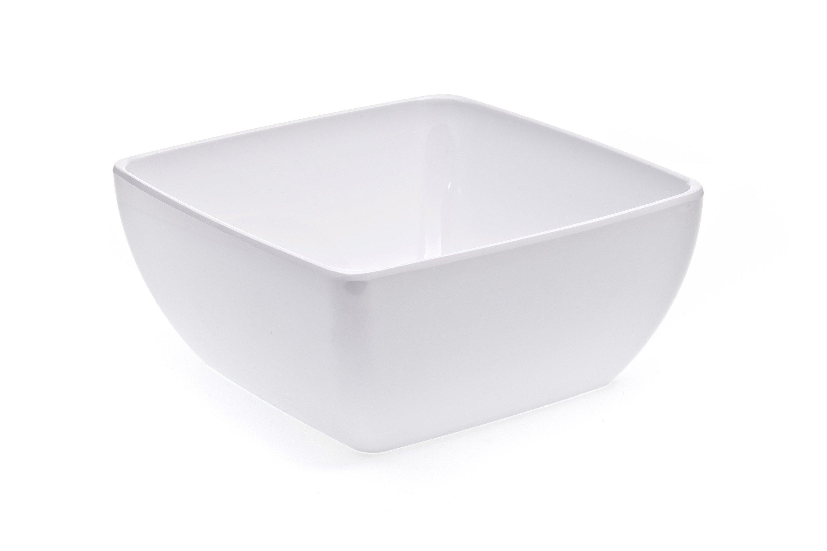 QM Medium Black Square Melamine Deli Dish