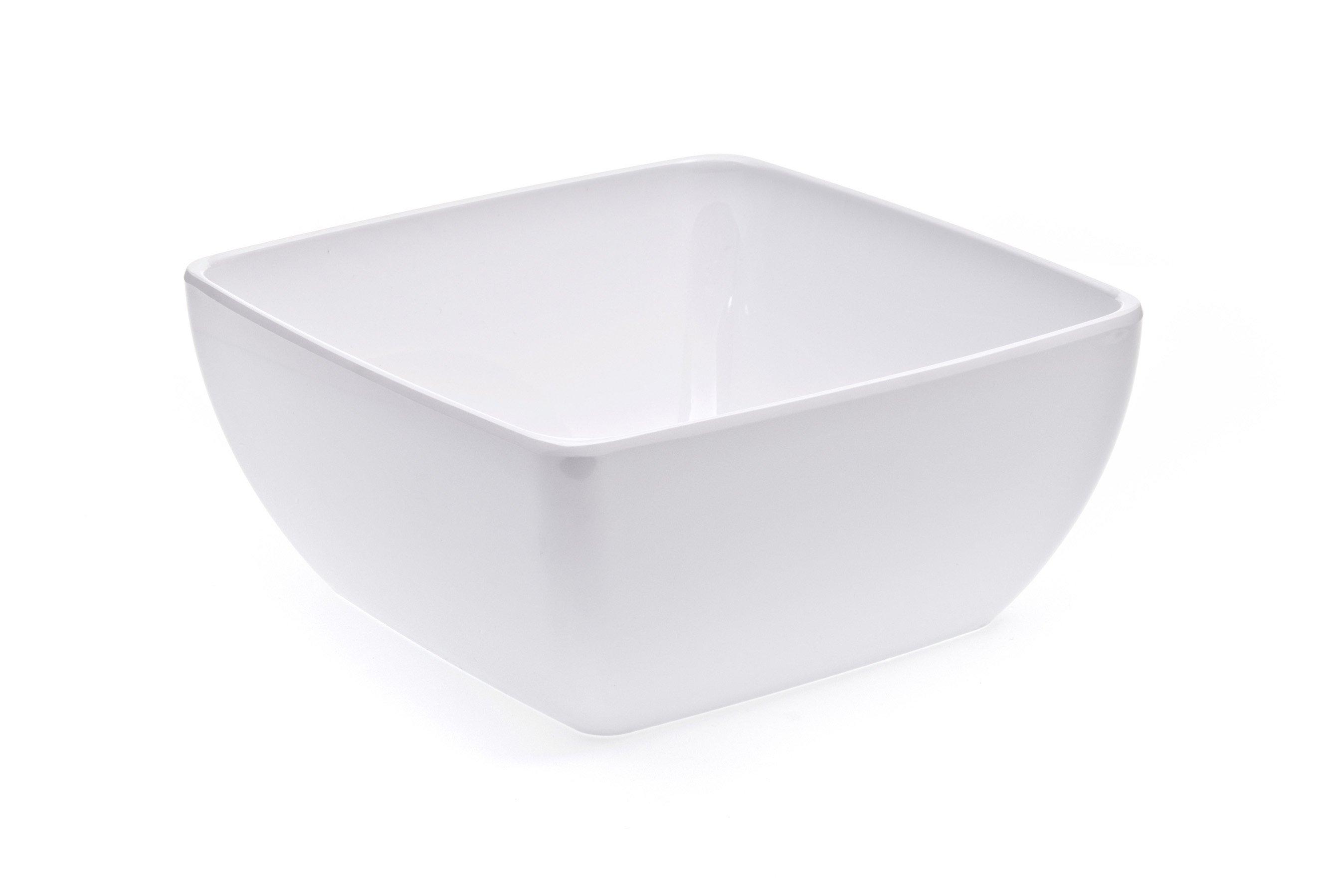 QM Large White Square Melamine Deli Dish