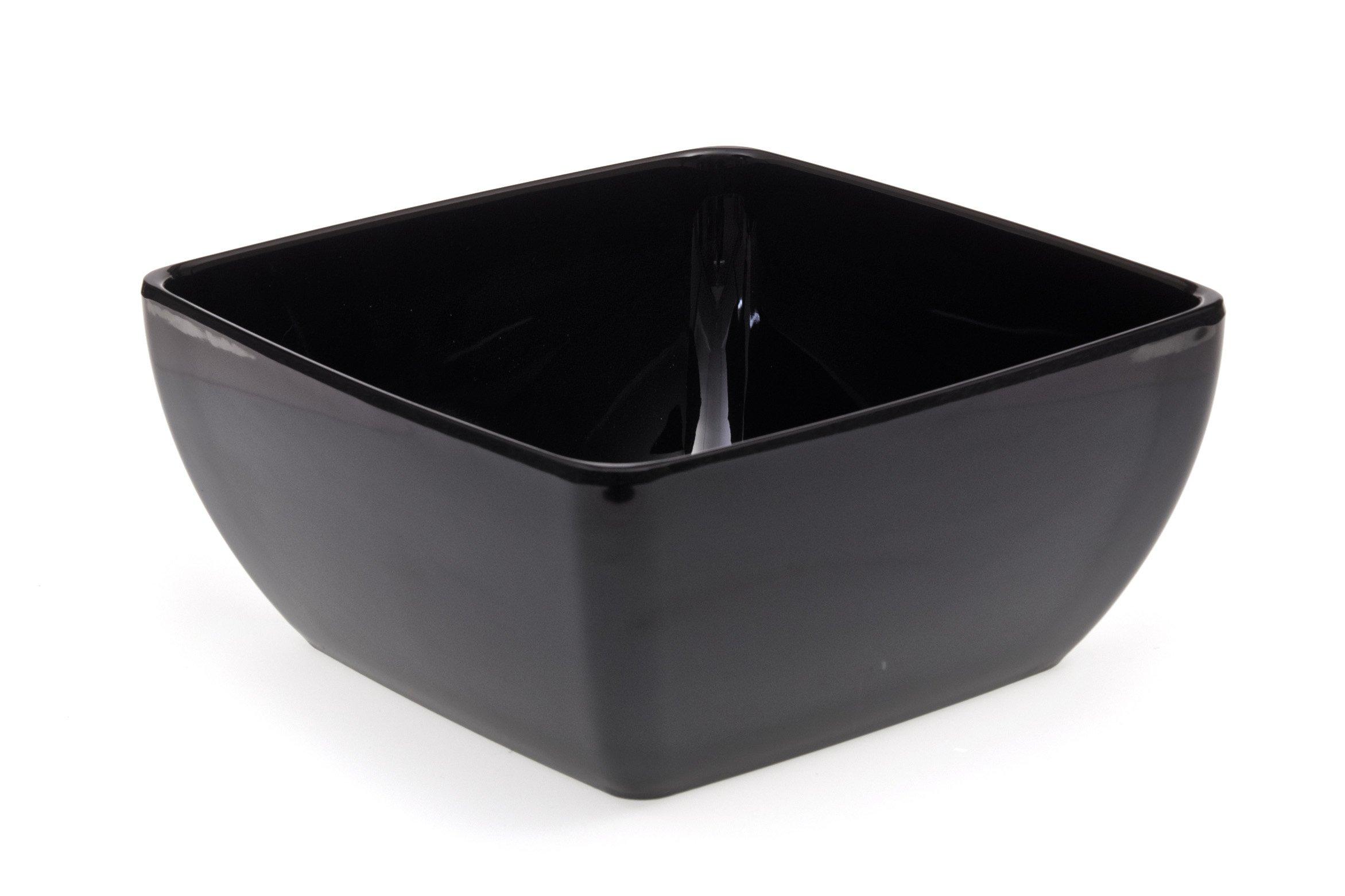 QM Large Black Square Melamine Deli Dish