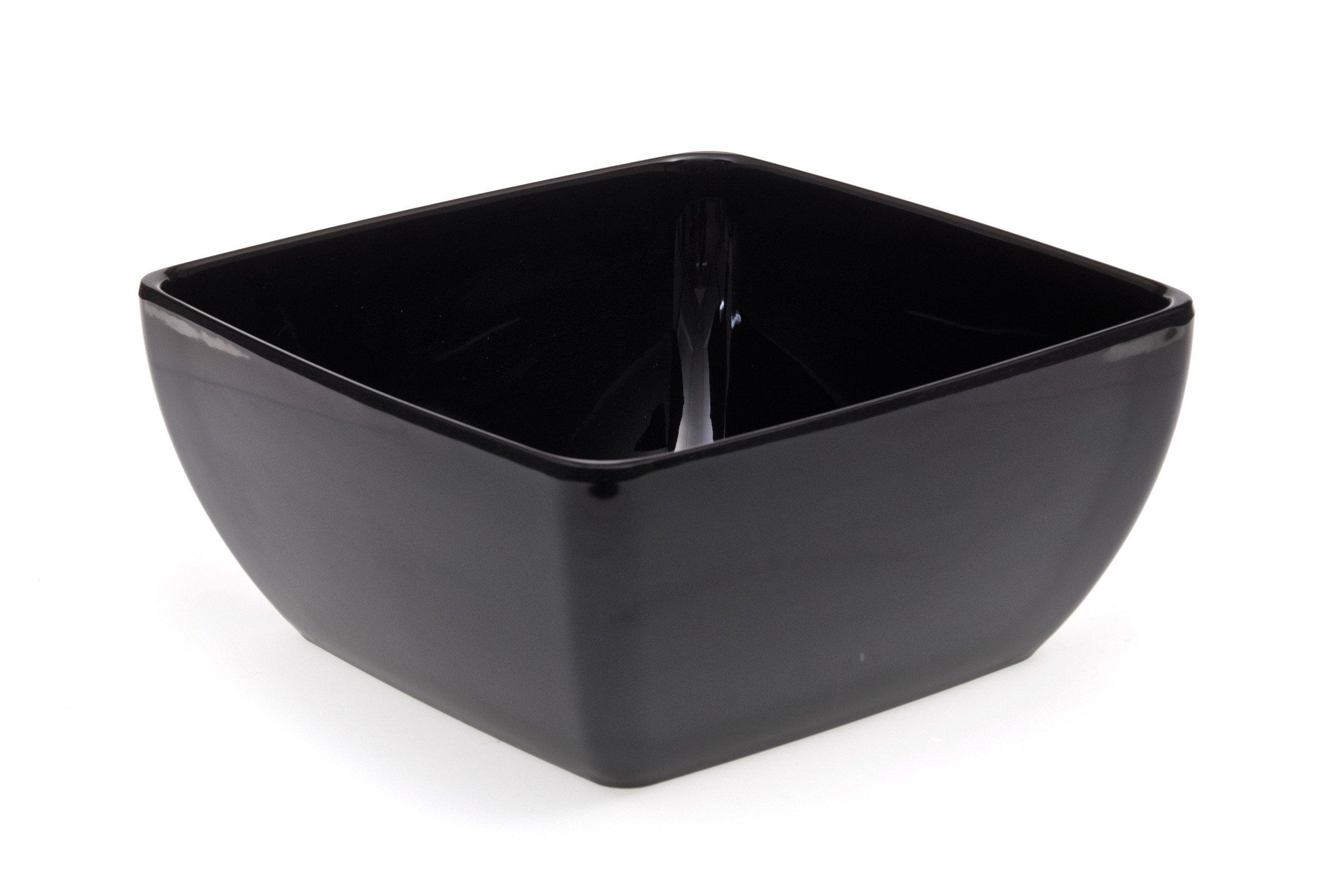 QM XX Small Black Square Melamine Deli Dish