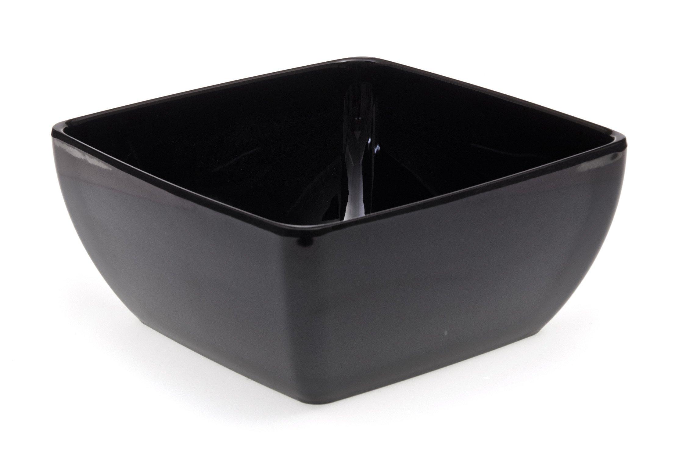 QM Small Black Square Melamine Deli Dish