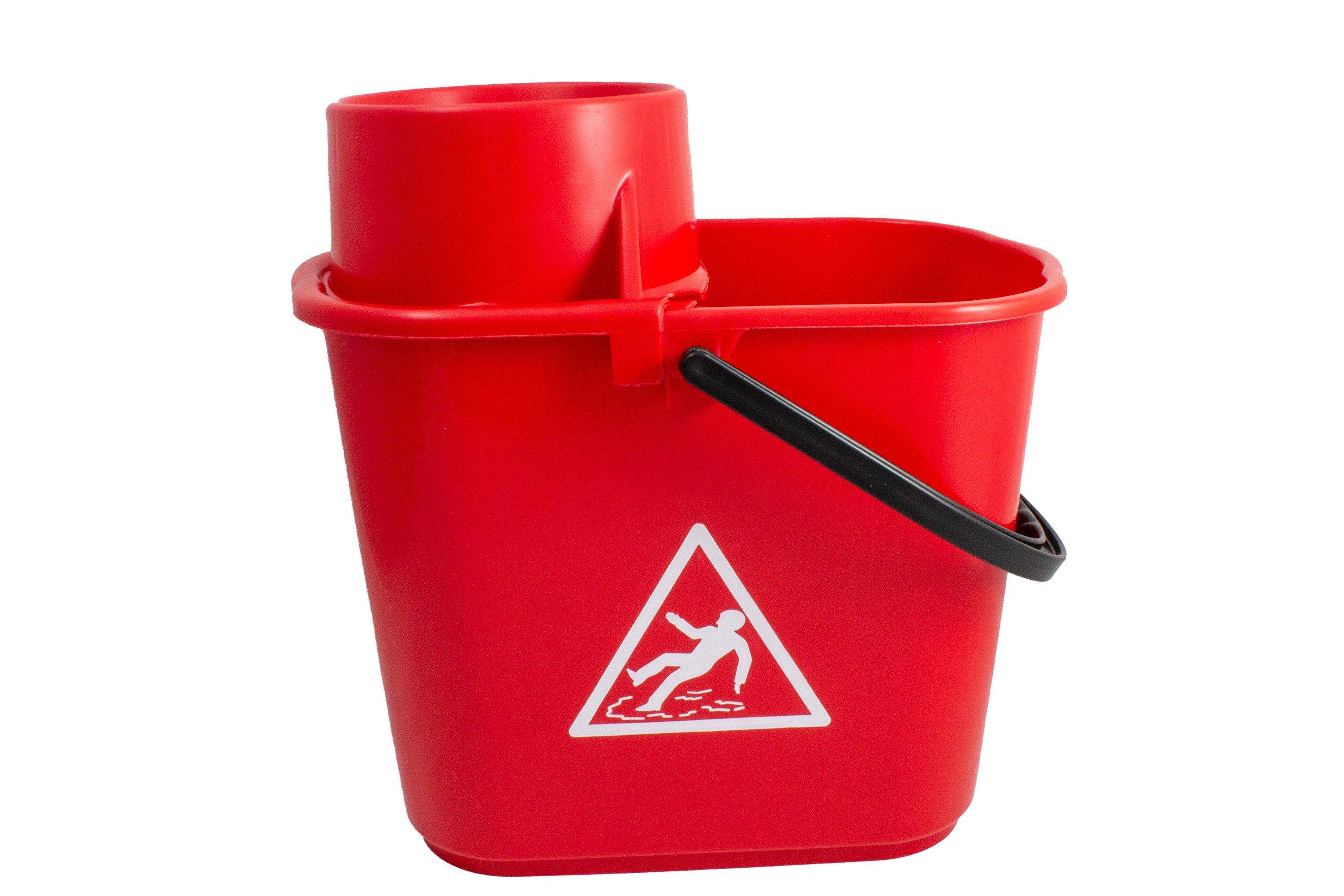 Red Industrial Mop Bucket 14ltr