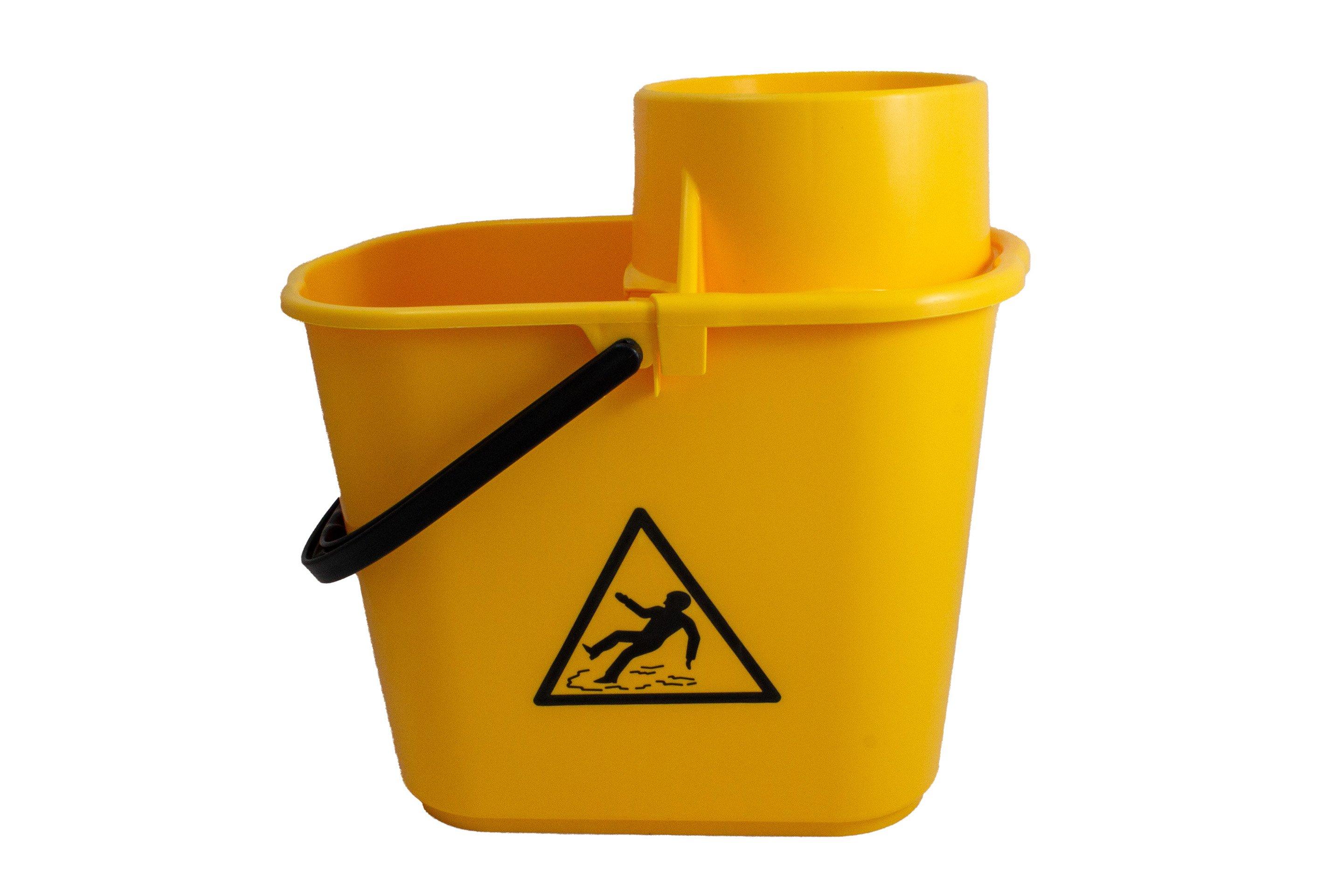 Yellow Industrial Mop Bucket 14ltr