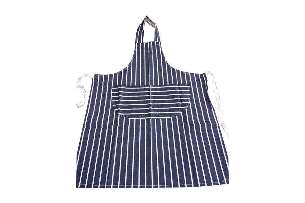 Blue and White Striped Bib Apron