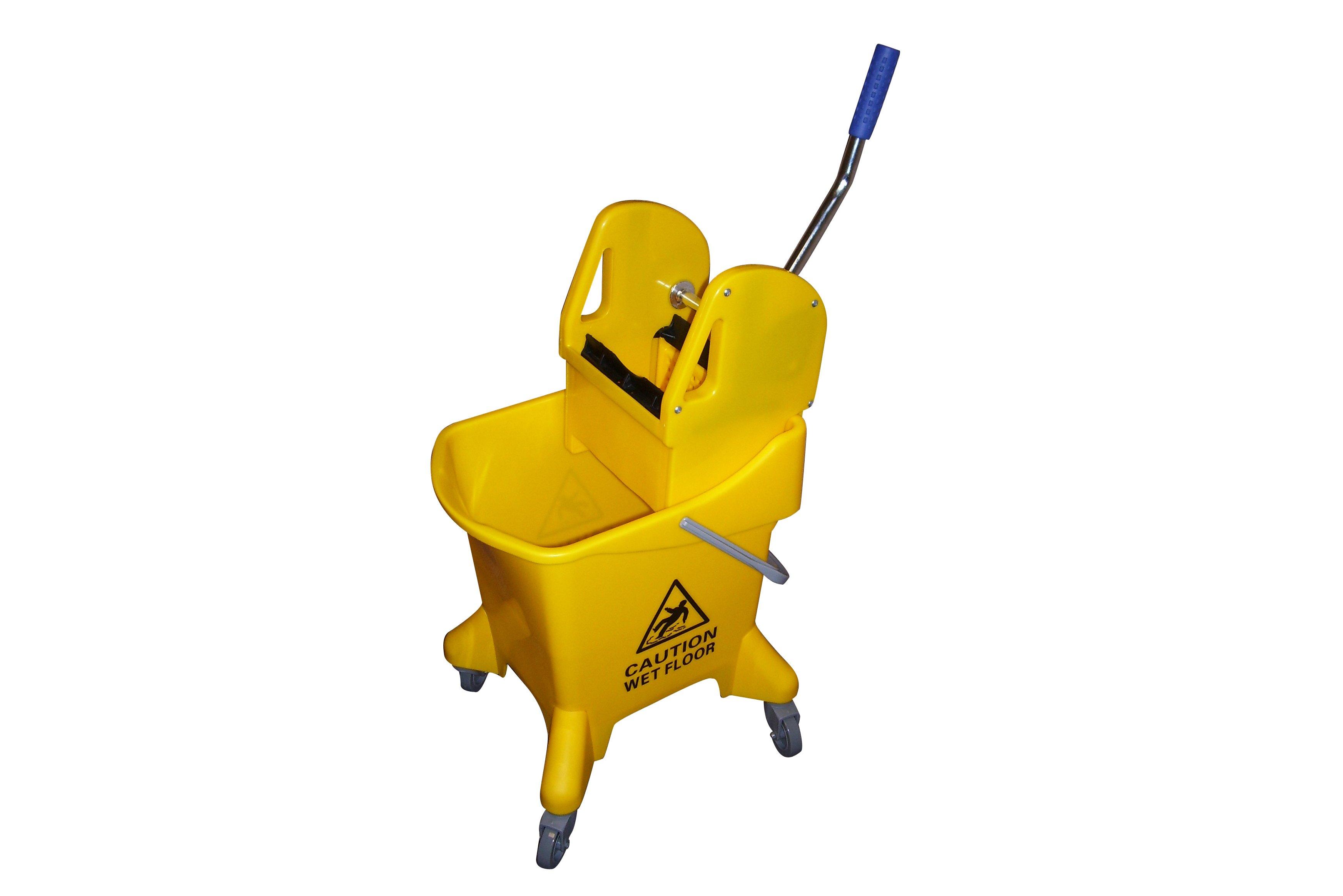 Yellow Bucket & Gear Press Wringer 25ltr