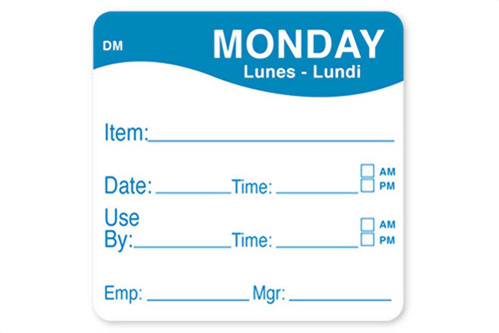 Monday Dissolvable Label