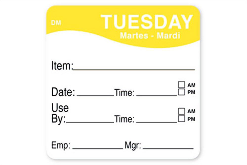 Tuesday Dissolvable Label
