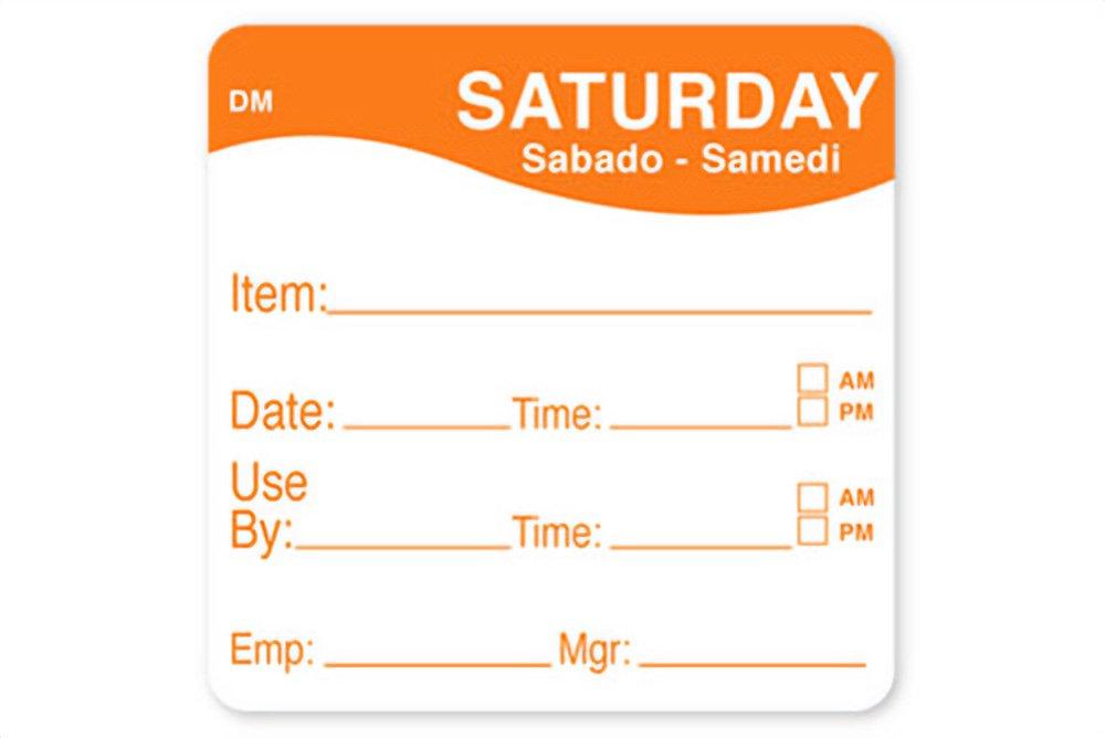 Saturday Dissolvable Label
