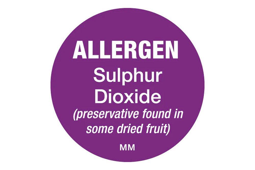 Allergen Label for Sulphur Dioxide