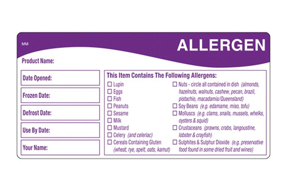 Allergen Labels Pack of  500