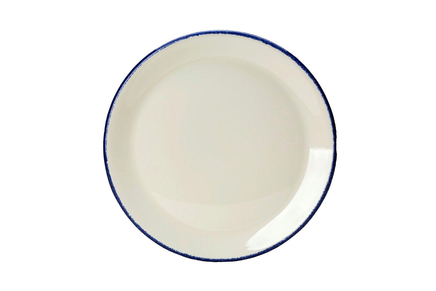 Steelite Blue Dapple Oval Coupe Plate 30.5cm