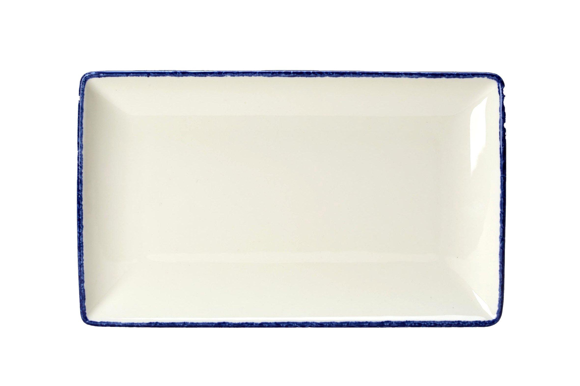 Steelite Blue Dapple Rectangle One 27x16.75cm