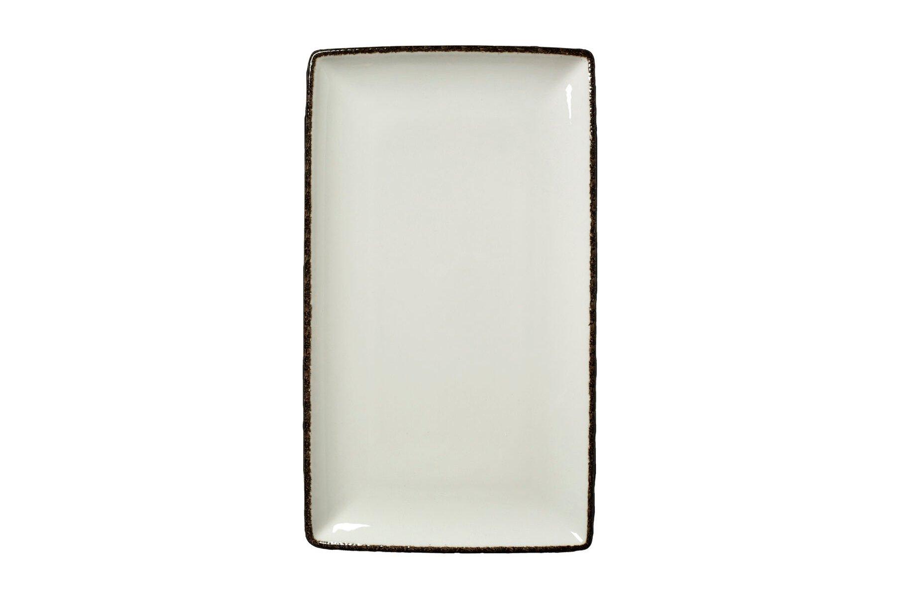 Steelite Charcoal Dapple Rectangle Three 32x19cm