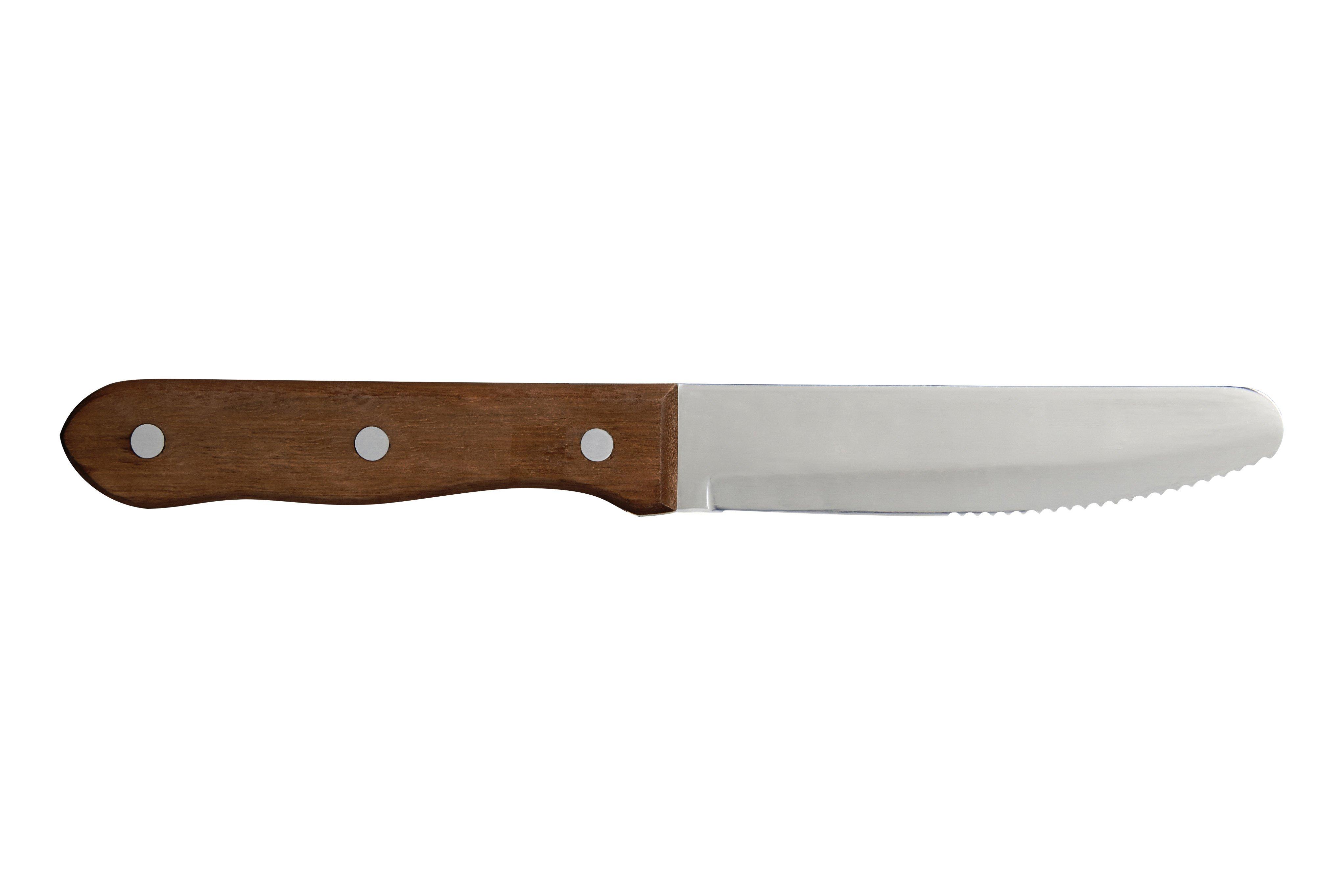 Rounded Serrated Blade Steak Knife