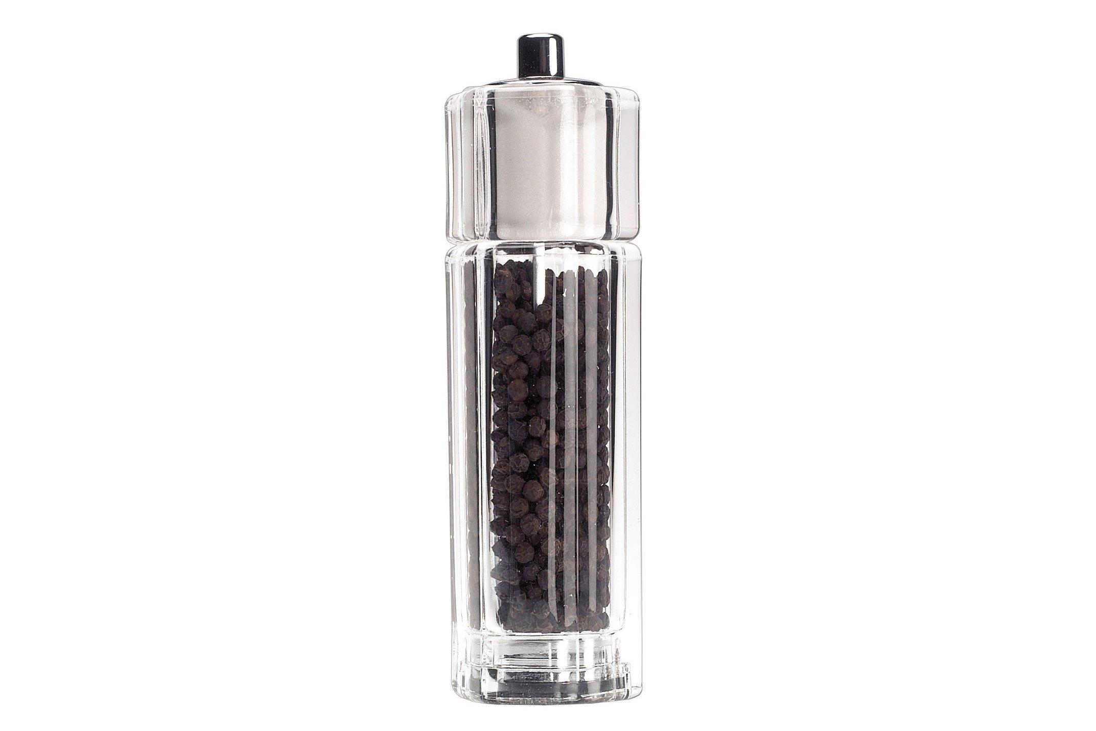T&G Clear Acrylic Hexagonal Combi Mill 2-in-1 Pepper Mill & Salt Shaker