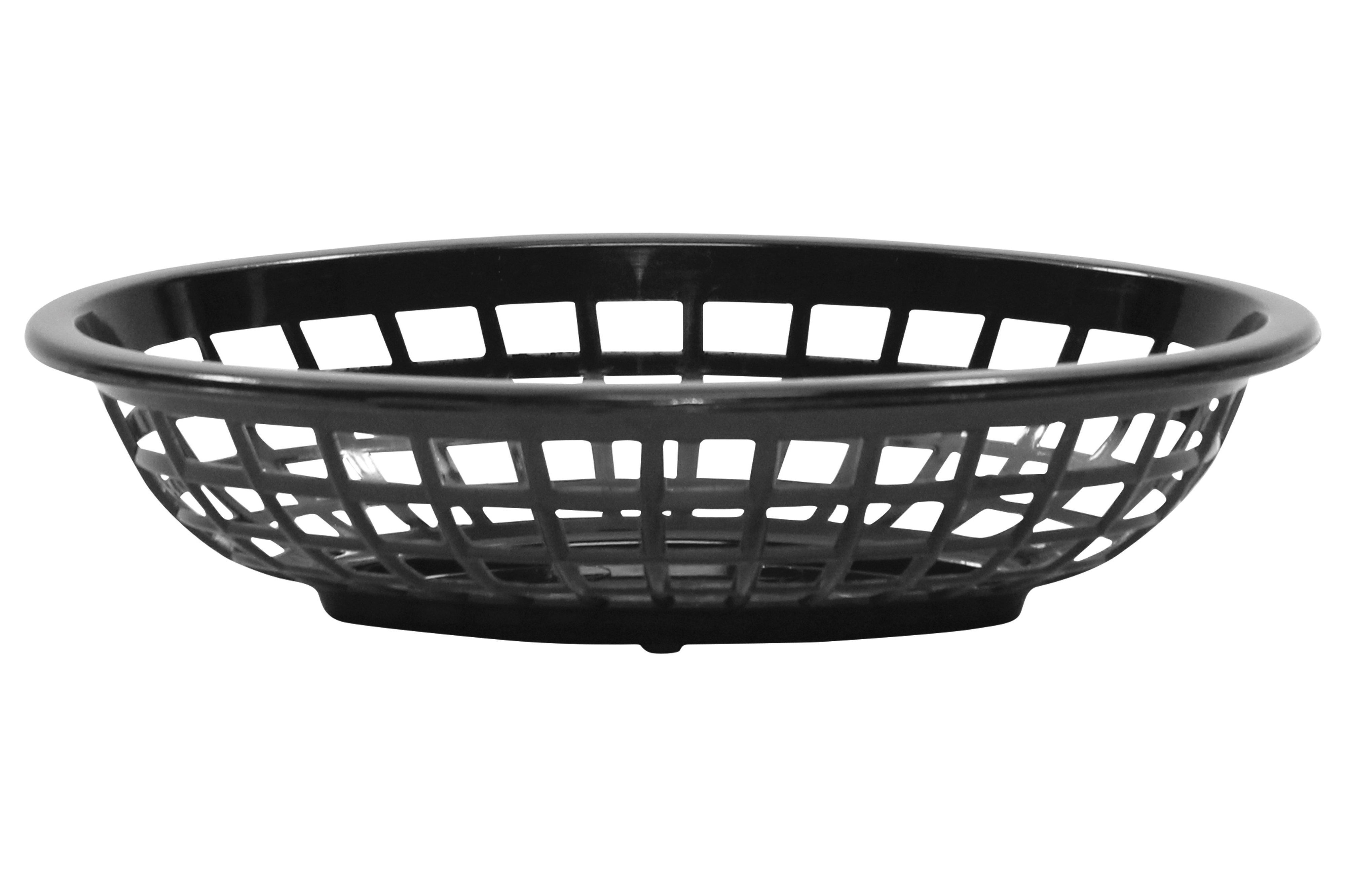 Black Oval Side Order Basket