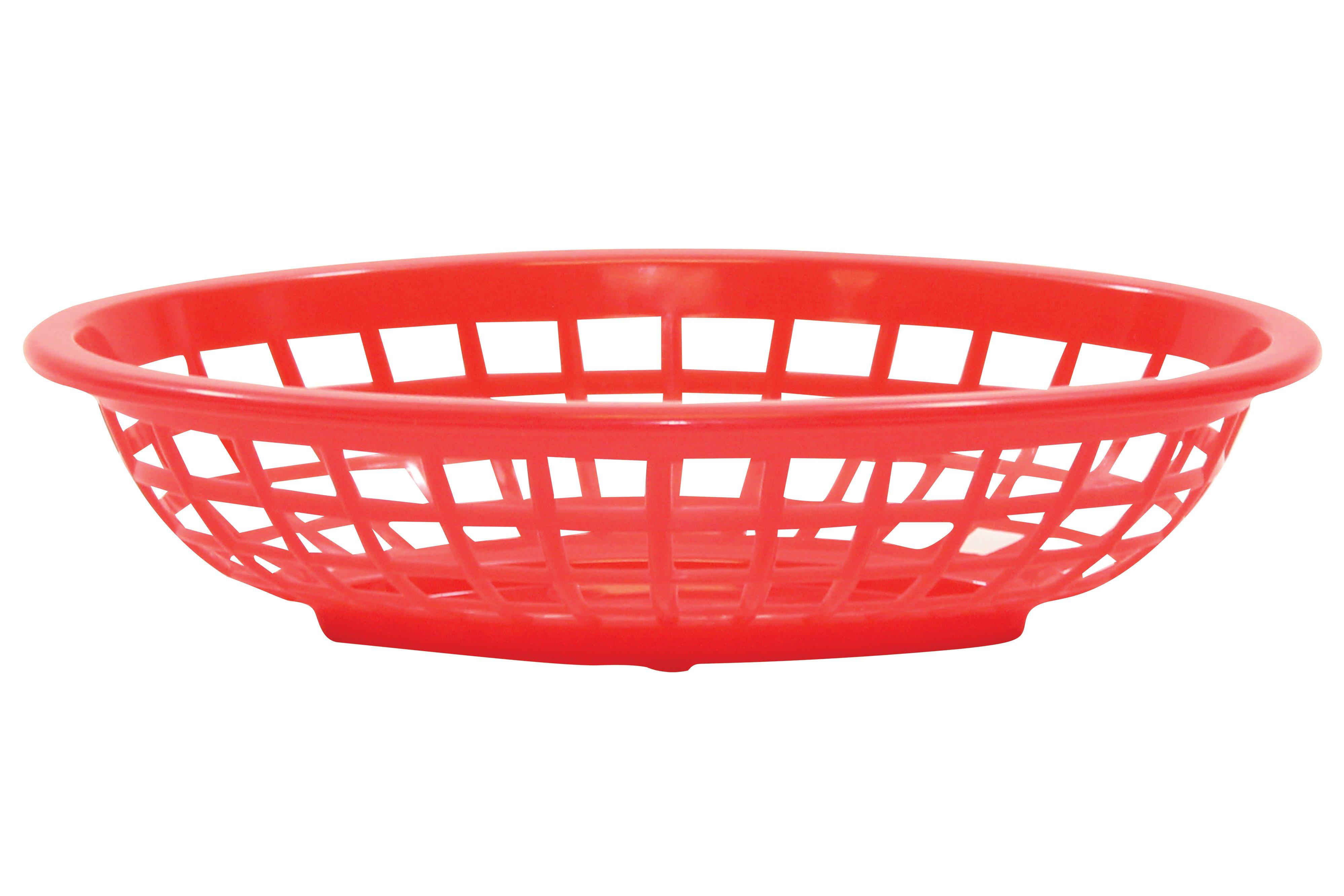 Red Oval Side Order Basket
