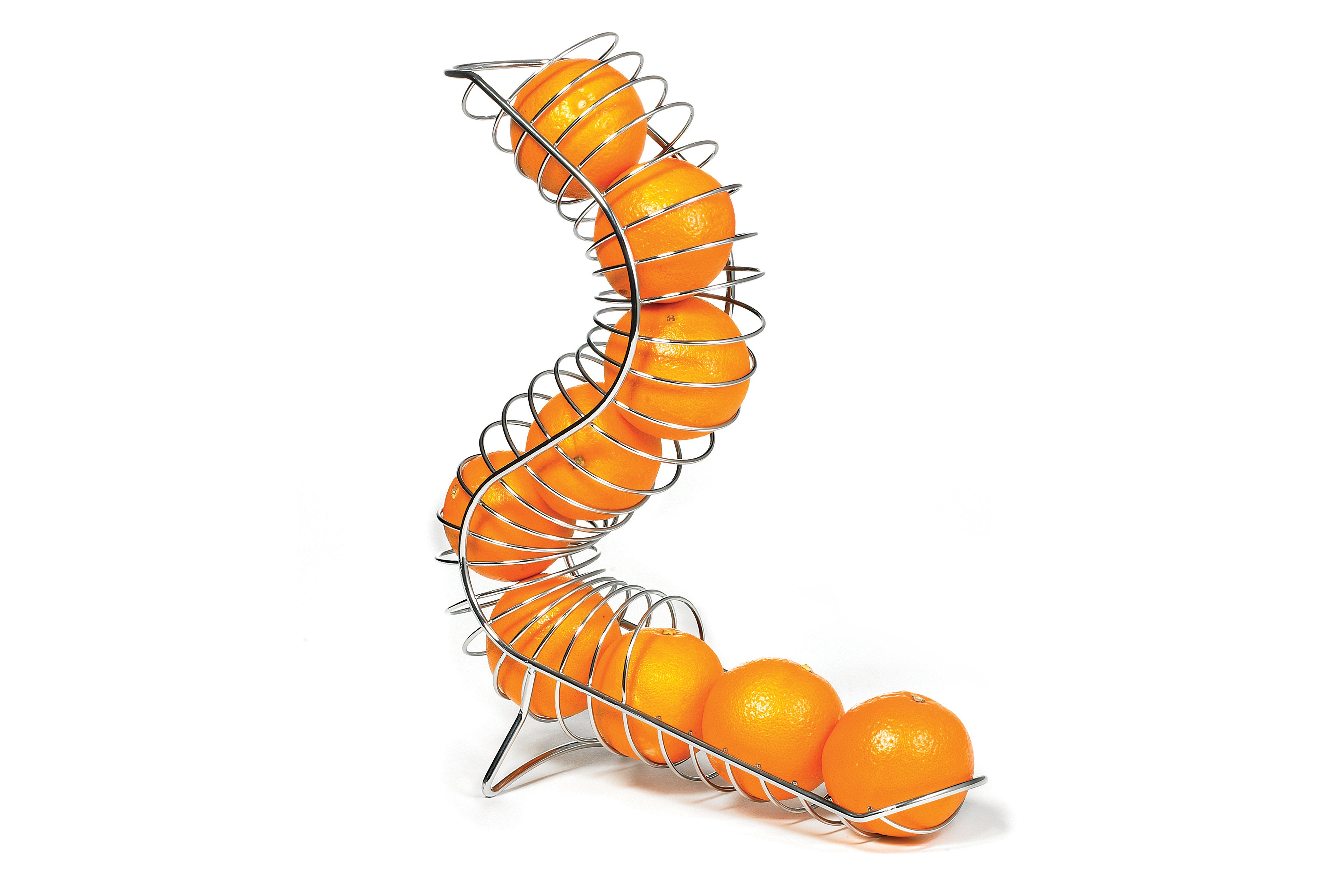 Chrome Curved Vertical Fruit Basket
