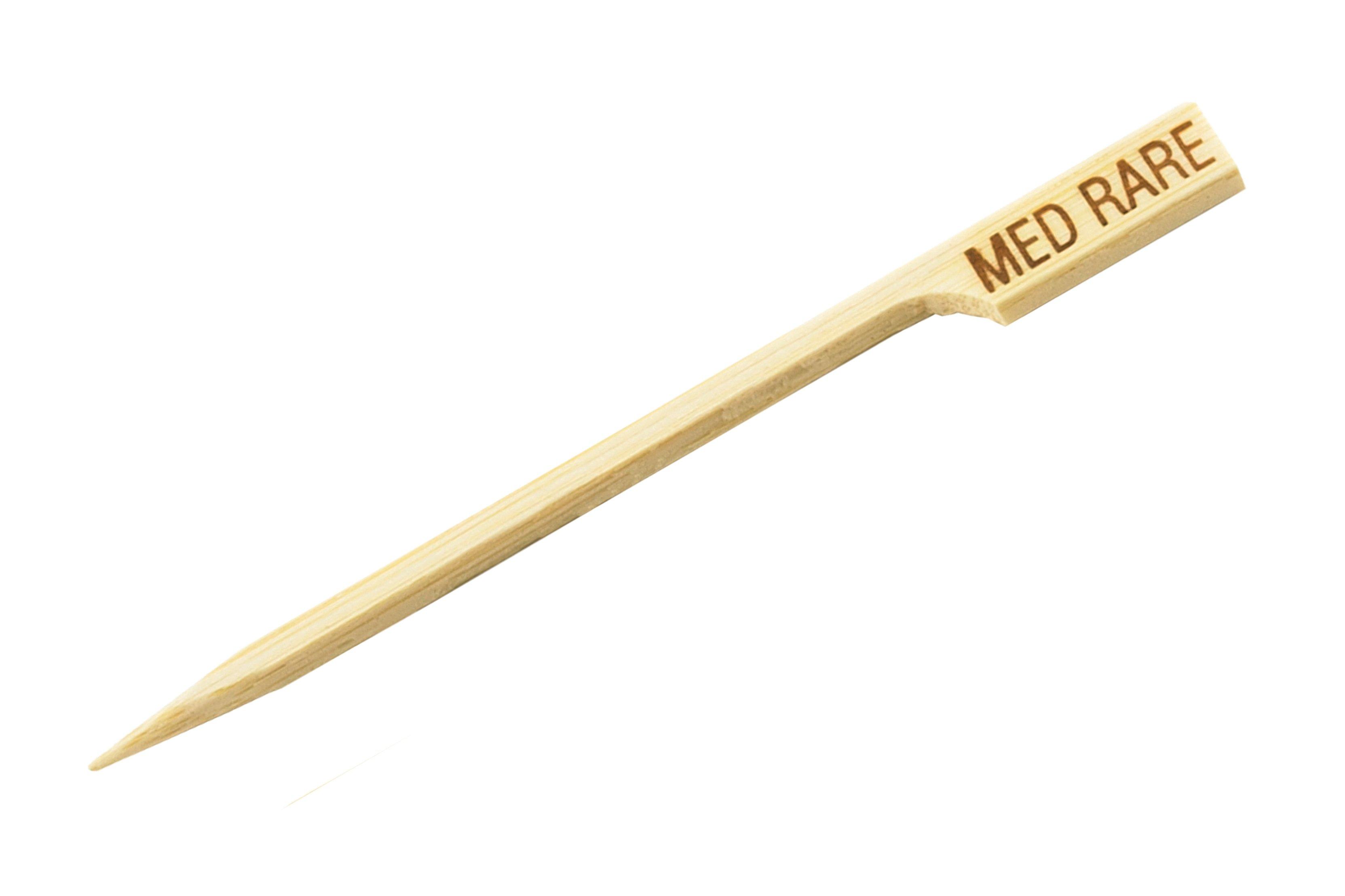TableCraft Bamboo Meat Pick inscribed 'Medium Rare'