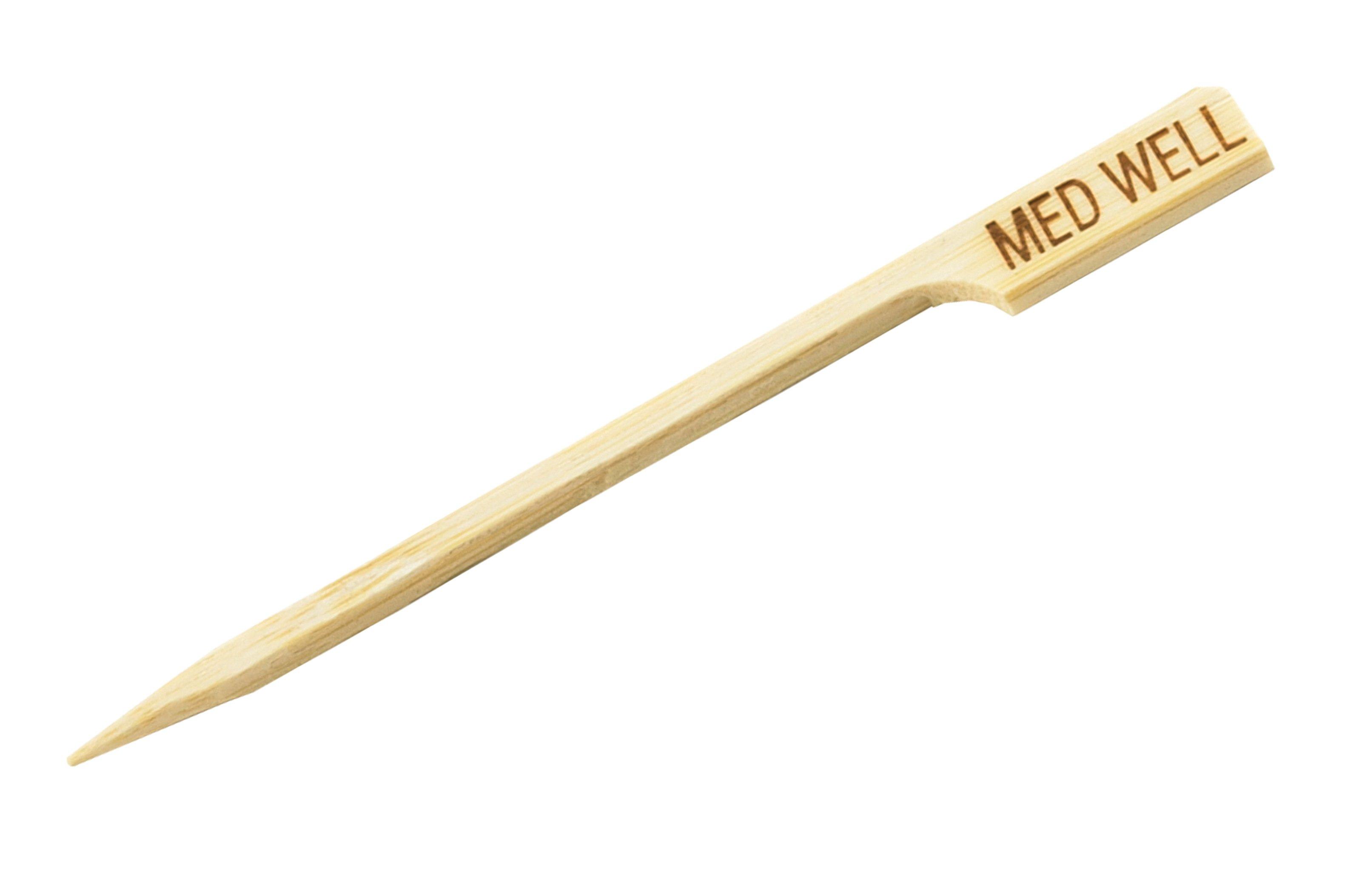 TableCraft Bamboo Meat Pick inscribed 'Medium Well'