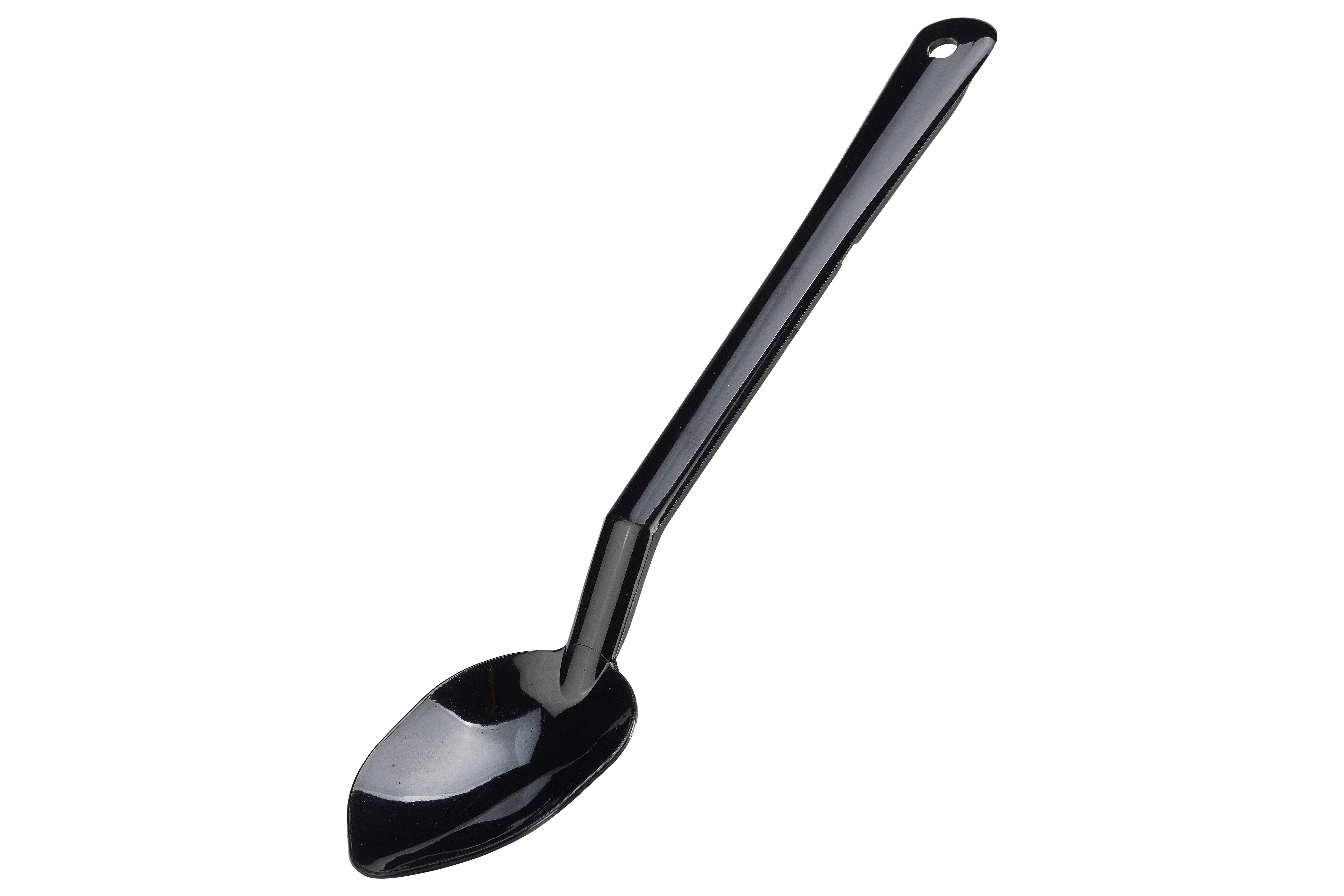 Polycarbonate Black High Heat Solid Spoon 28cm