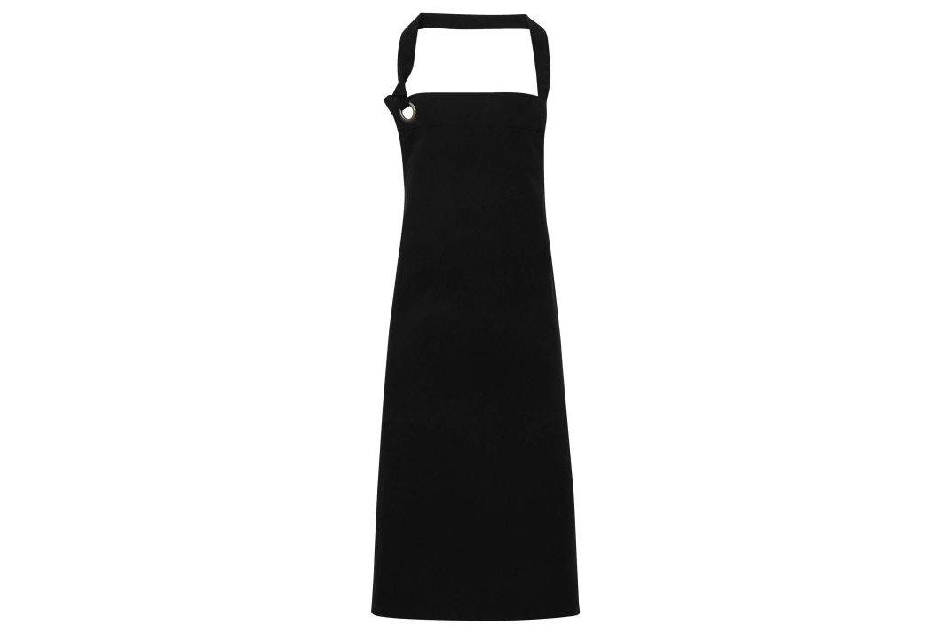 Black Heavy Cotton Canvas Bib Apron 72cm (28") wide x 86cm (33.5") long