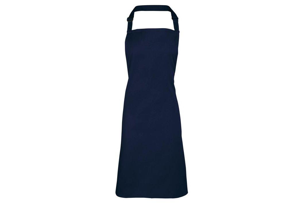 Navy Bib Apron with Adjustable Neck Strap 72cm (28") wide x 86cm (33.5") long