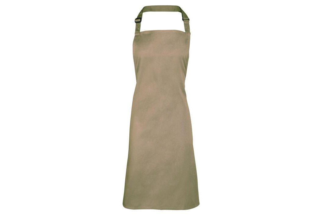 Olive Bib Apron with Adjustable Neck Strap 72cm (28") wide x 86cm (33.5") long