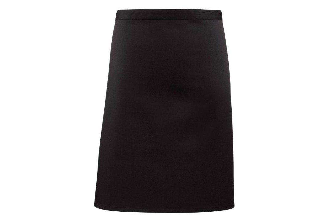 Black Mid Length Waist Apron 70cm (27") wide by 50cm (19.5") long