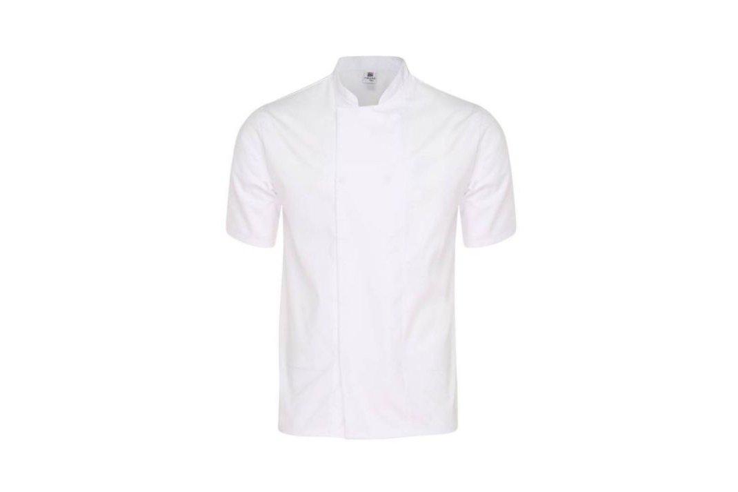 White Mesh Back Short Sleeve Jacket Large