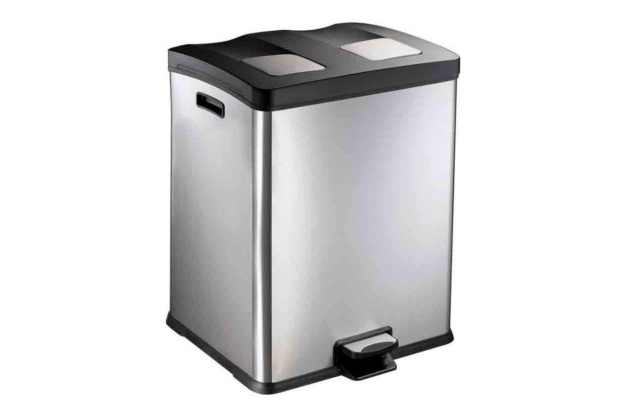 Recycle Pedal Bin 2 Comp 60L