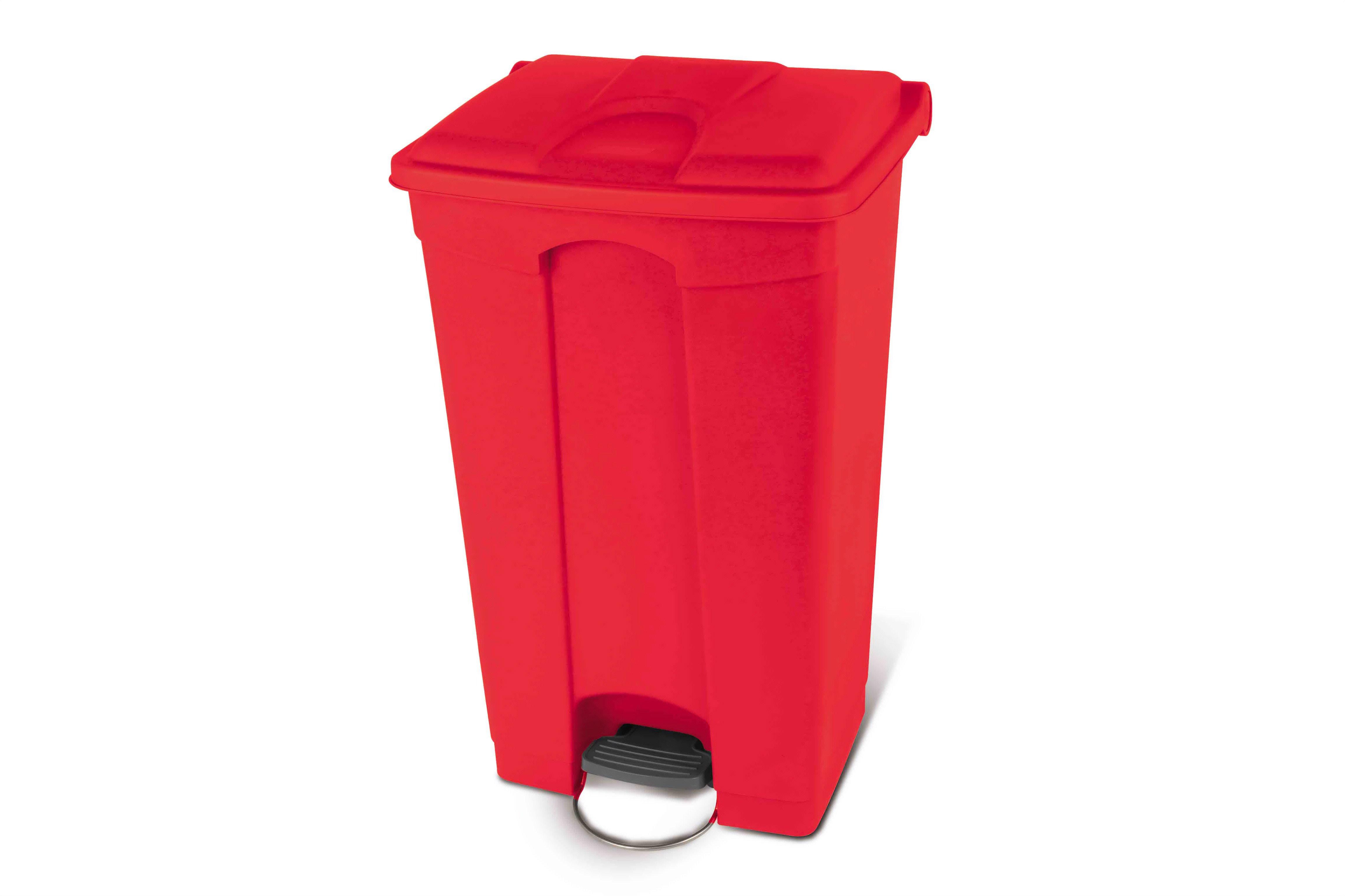 Red 90 Litre Step On Container
