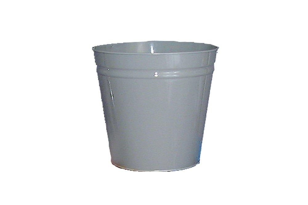 Grey Round Metal Waste Bin