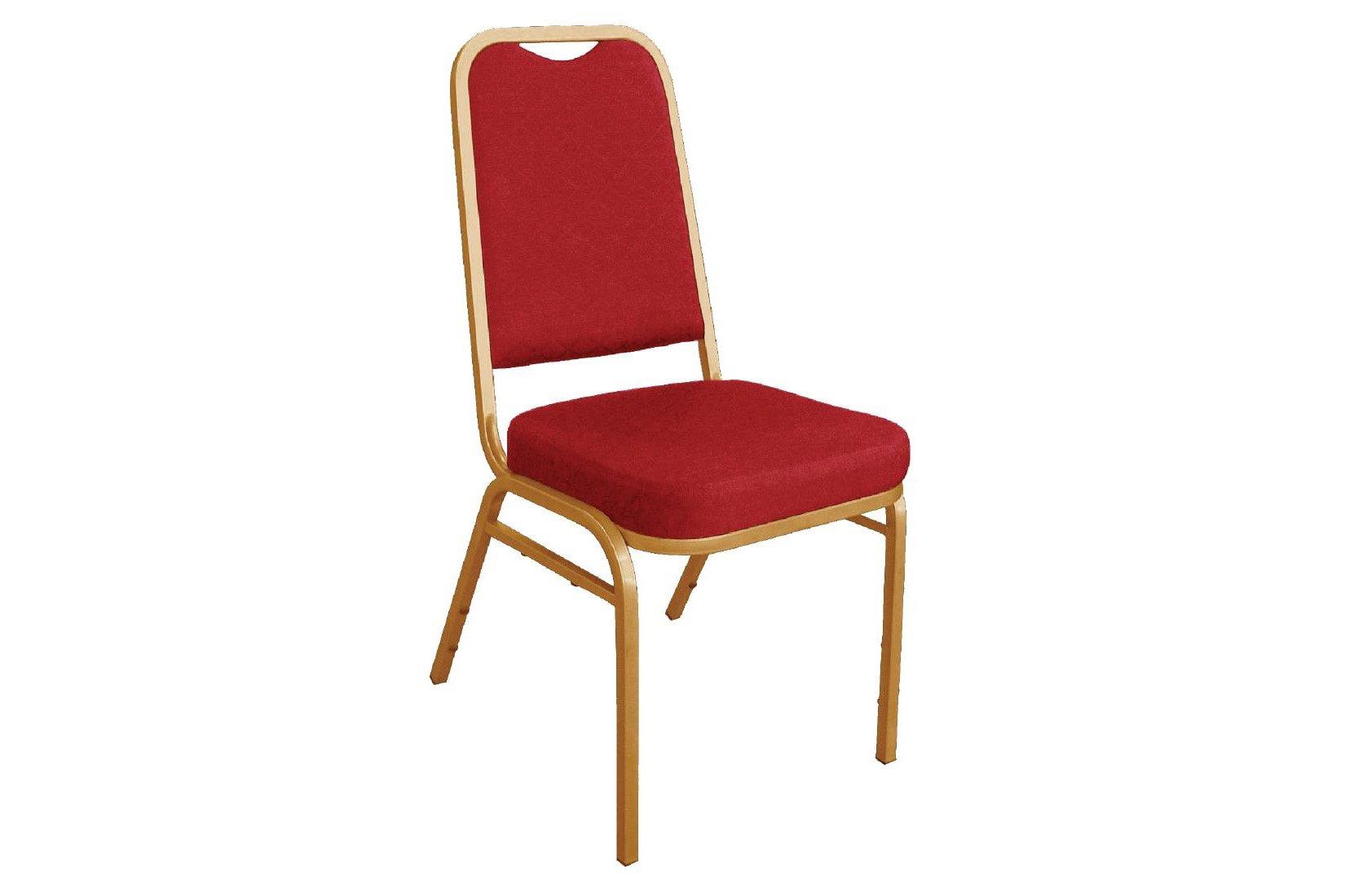 Square Backed Banqueting Chair Red (Set of 4)