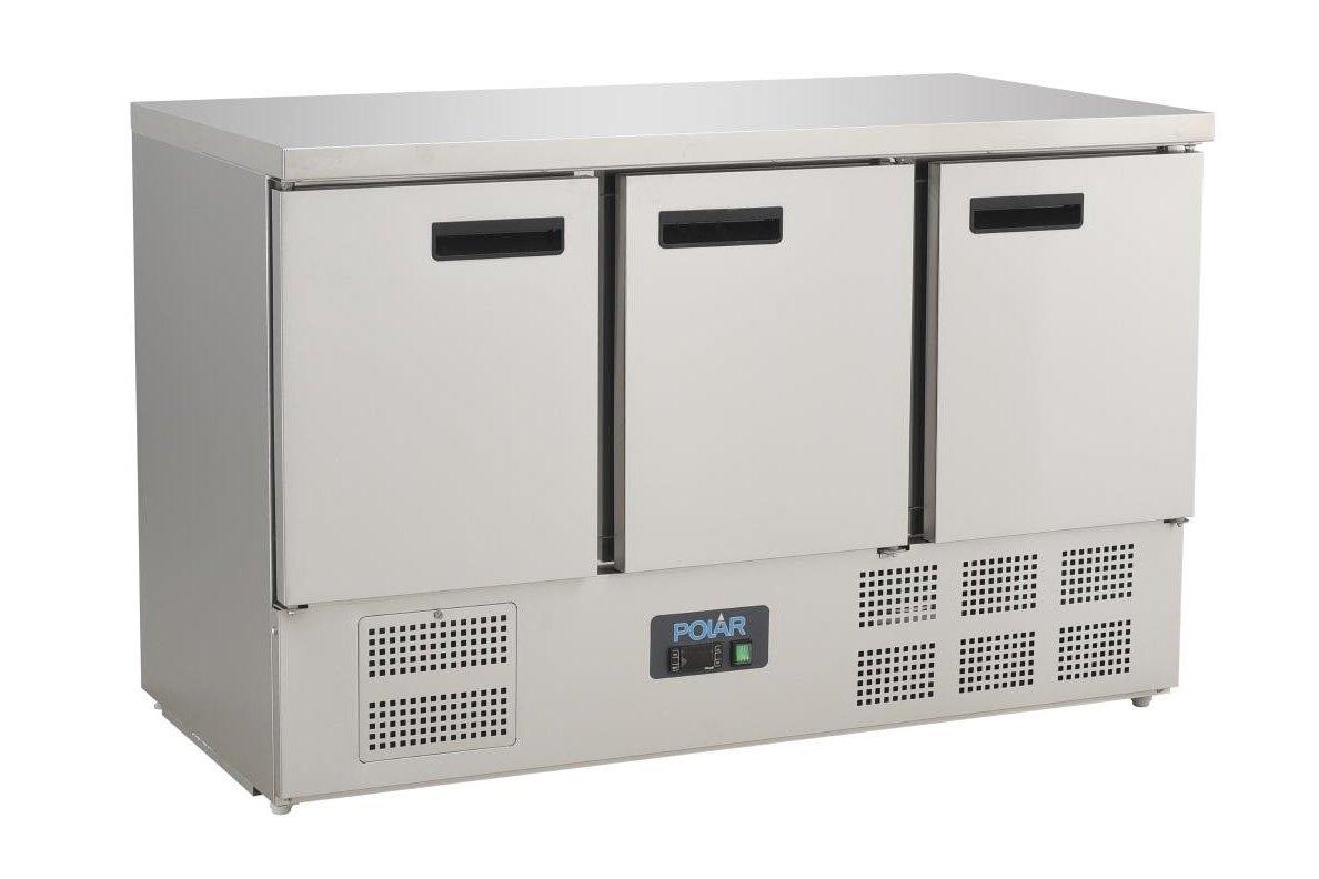 Polar G622 Stainless Steel 3 Door Refrigerated Counter