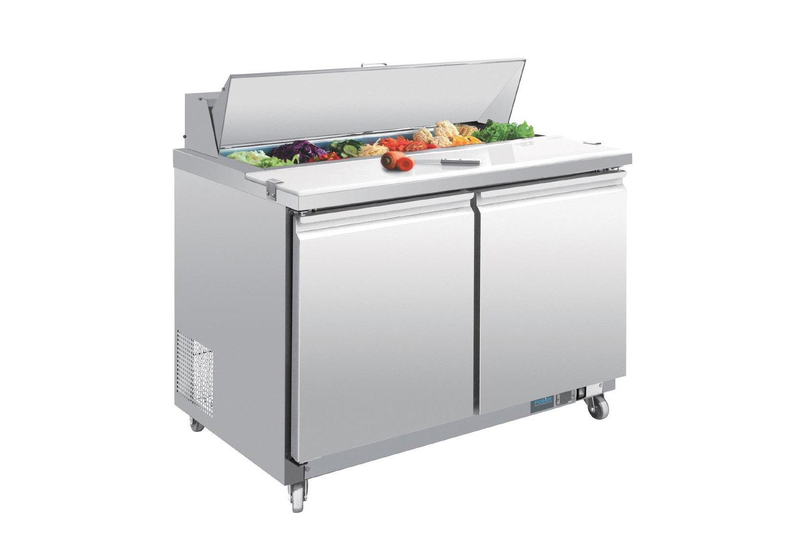 Polar GD882 Stainless Steel 2 Door Prep Counter