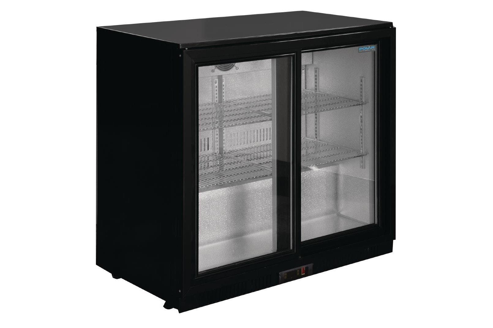 Polar GL003 Black Sliding Double Door Bottle Cooler