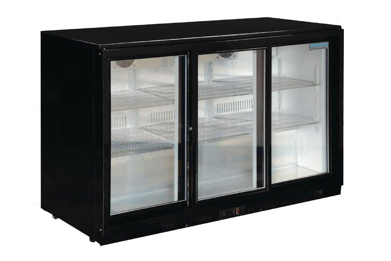 Polar GL006 Black Sliding Triple Door Bottle Cooler