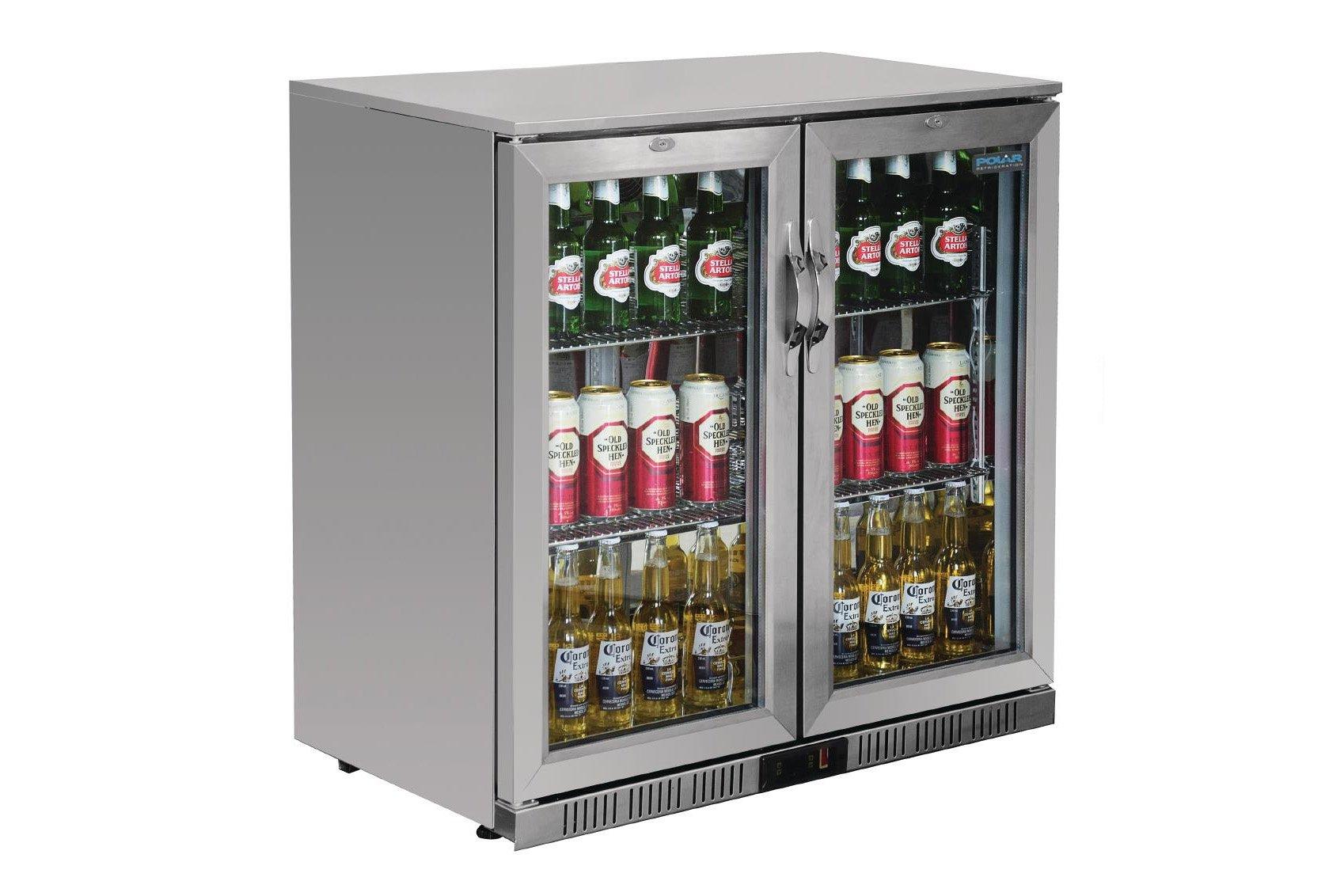 Polar GL008 Stainless Steel Hinged Double Door Bottle Cooler