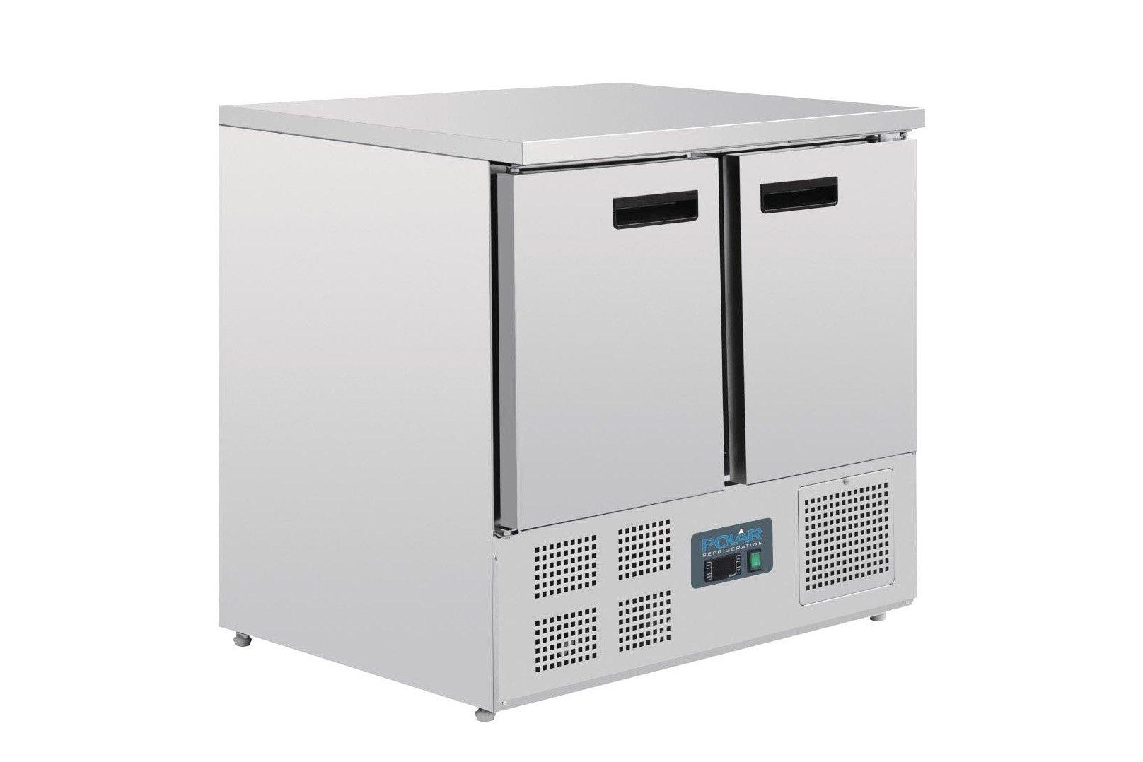 Polar U636 Stainless Steel 2 Door Refrigerated Counter