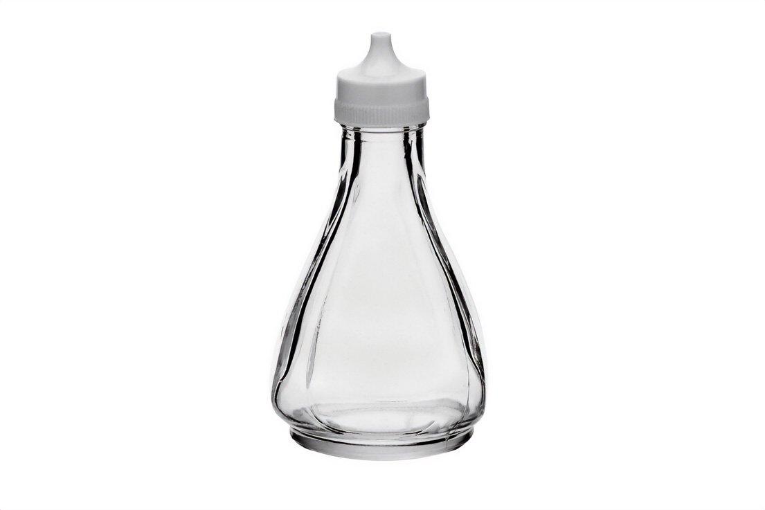 White Plastic Top Oil or Vinegar Bottle